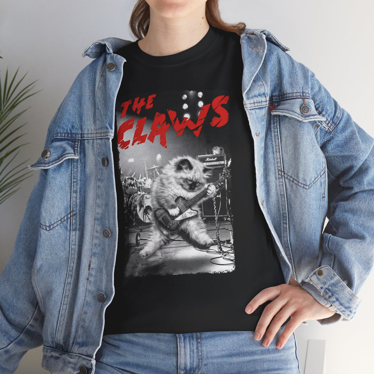 The Claws Cat Rock T-Shirt — Retro Cat Graphic Tee