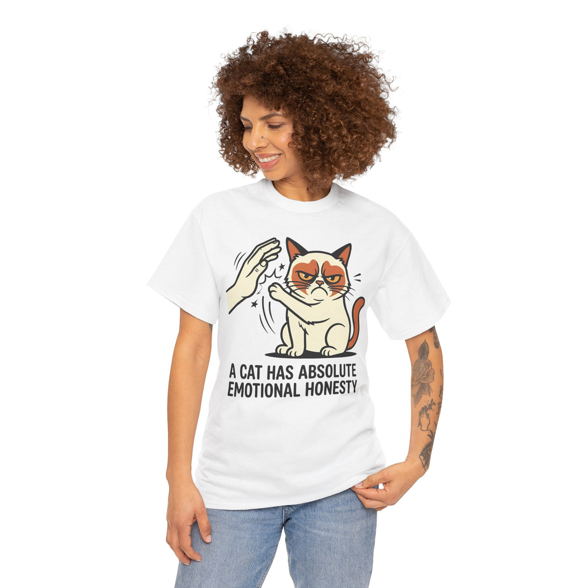 Funny Angry Cat Slap T-Shirt