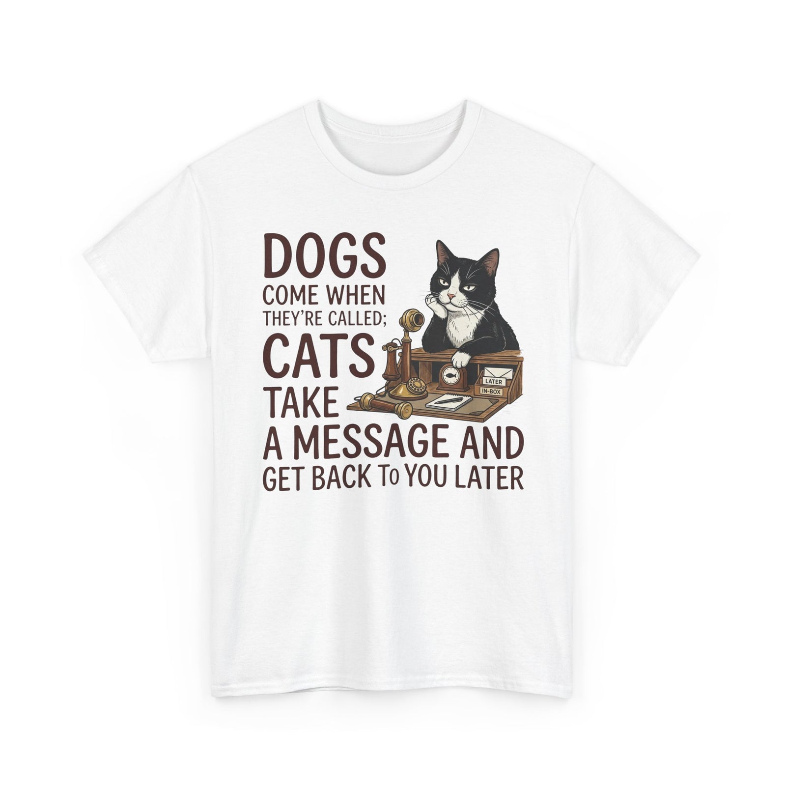 Cats Take a Message Tee — Funny Cat Lover T-Shirt