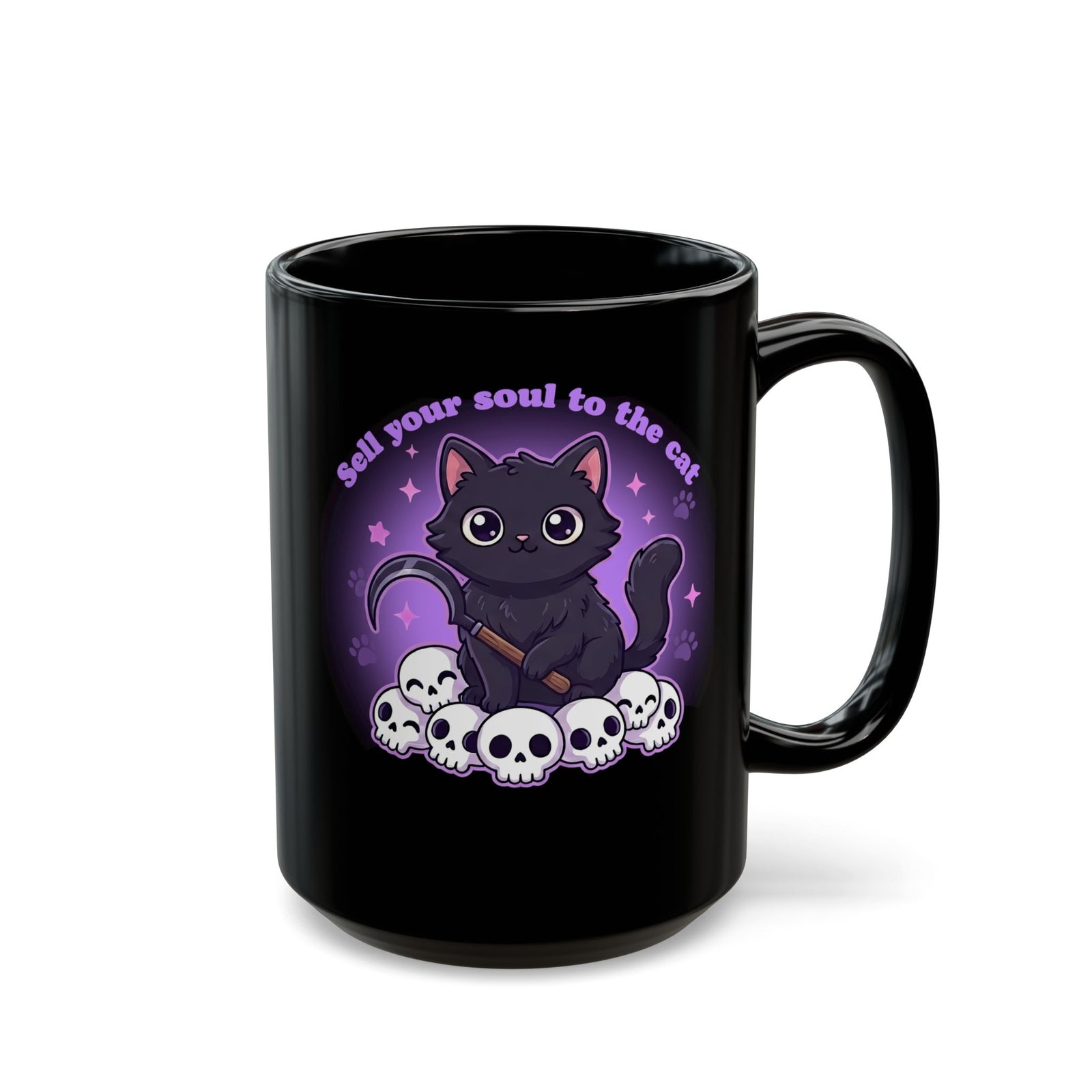 Sell Your Soul to the Cat Black Mug — Funny Cat Lover Mug