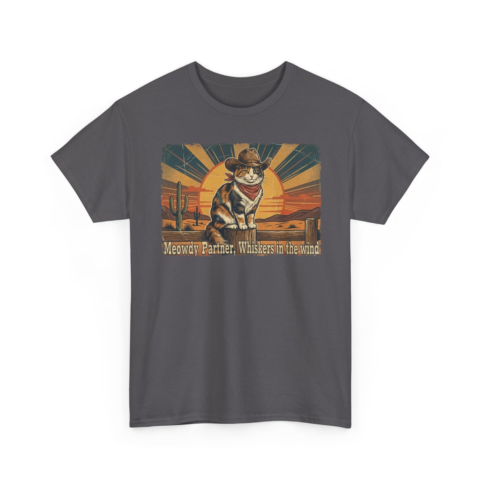 Meowdy Partner T-Shirt — Cute Cat Cowboy Graphic Tee