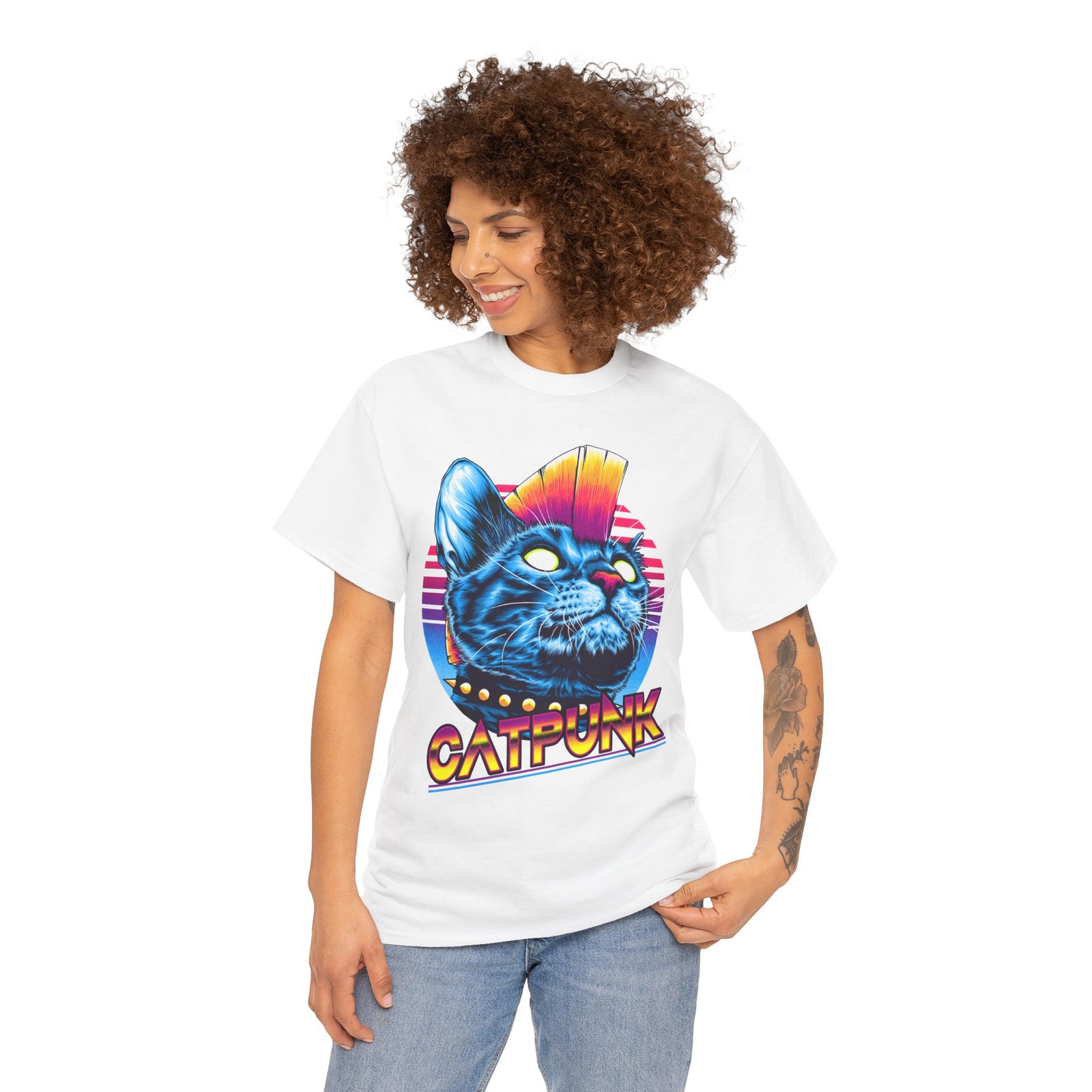 Cat Punk T-Shirt — Punk Rock Cat Graphic Tee