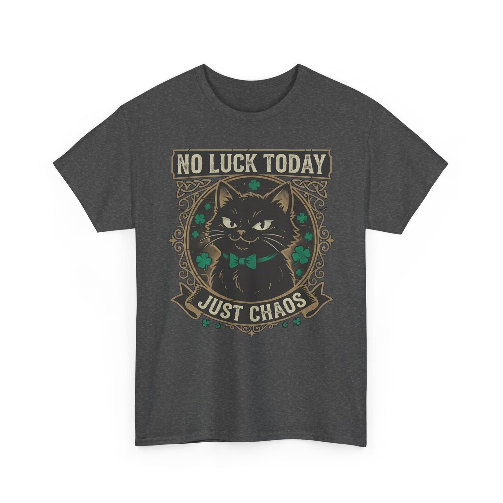 No Luck Today, Just Chaos — Black Cat T-Shirt