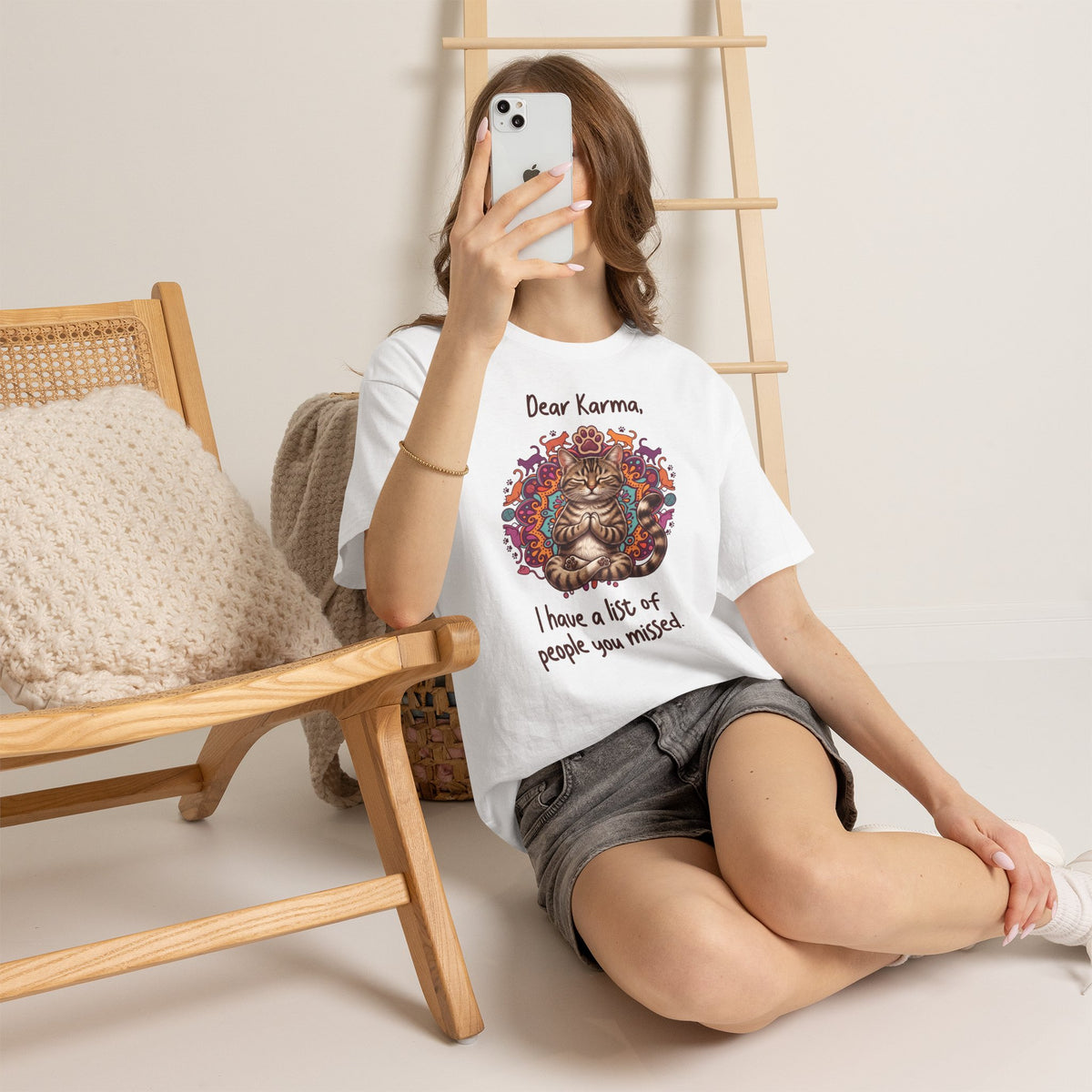 Dear Karma I Have A List Of People You Missed T-Shirt — Yoga Cat Tee