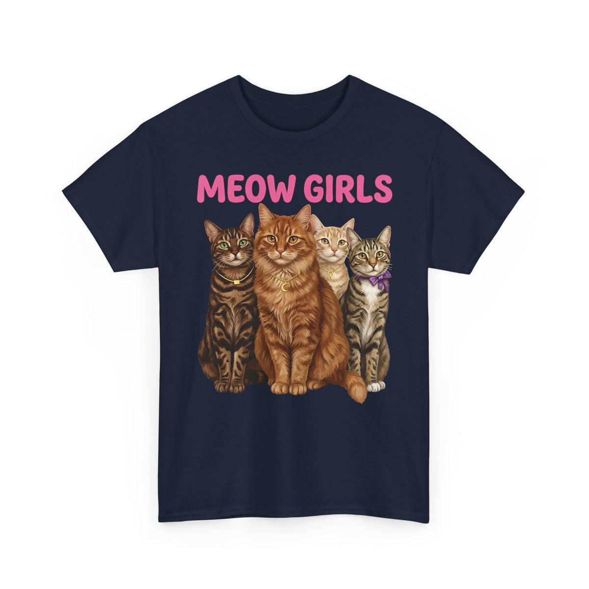 Meow Girls Cat Tee — Cute Graphic Cats Shirt for Cat Lovers