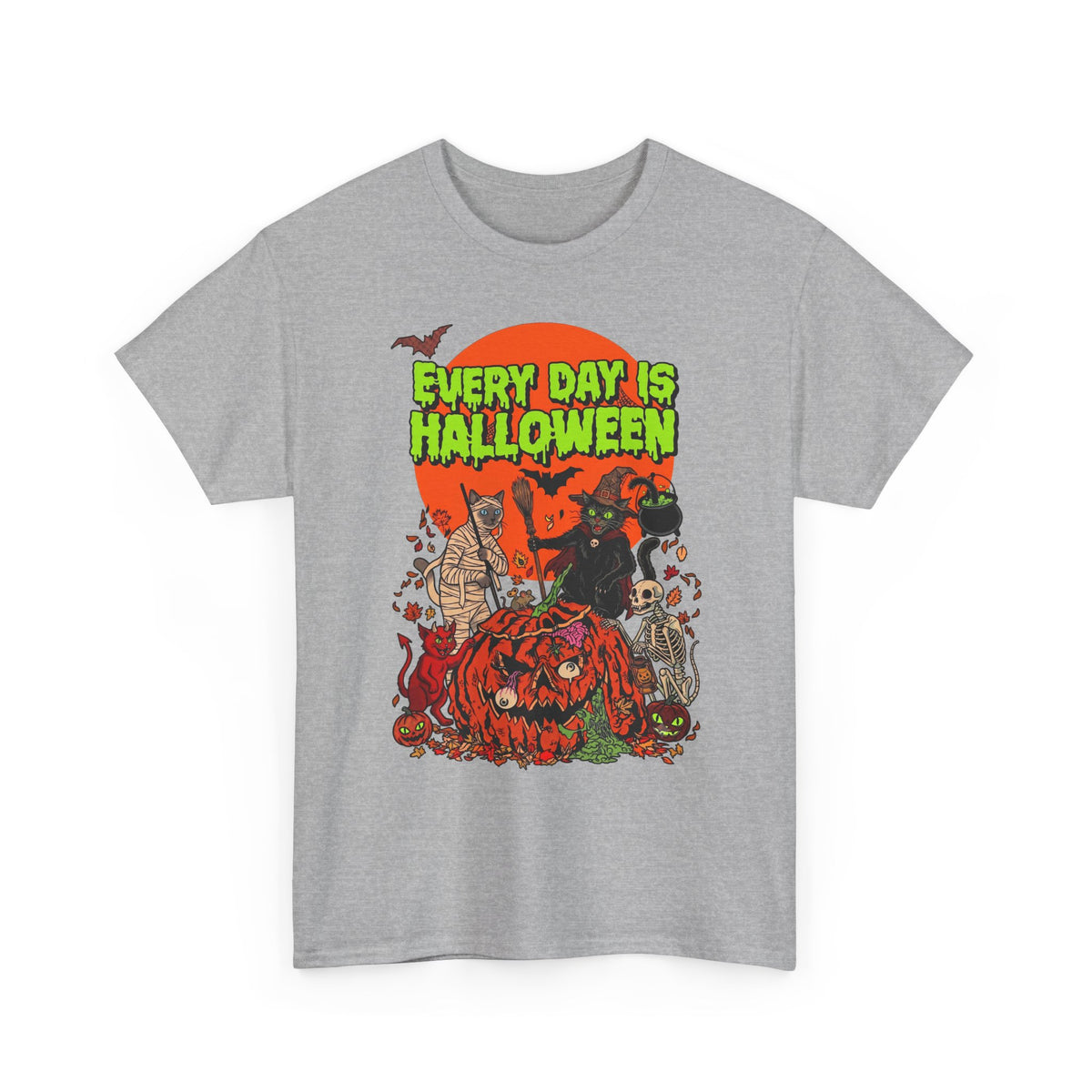 Every Day Is Halloween Cats T-Shirt — Spooky Monster Felines Tee