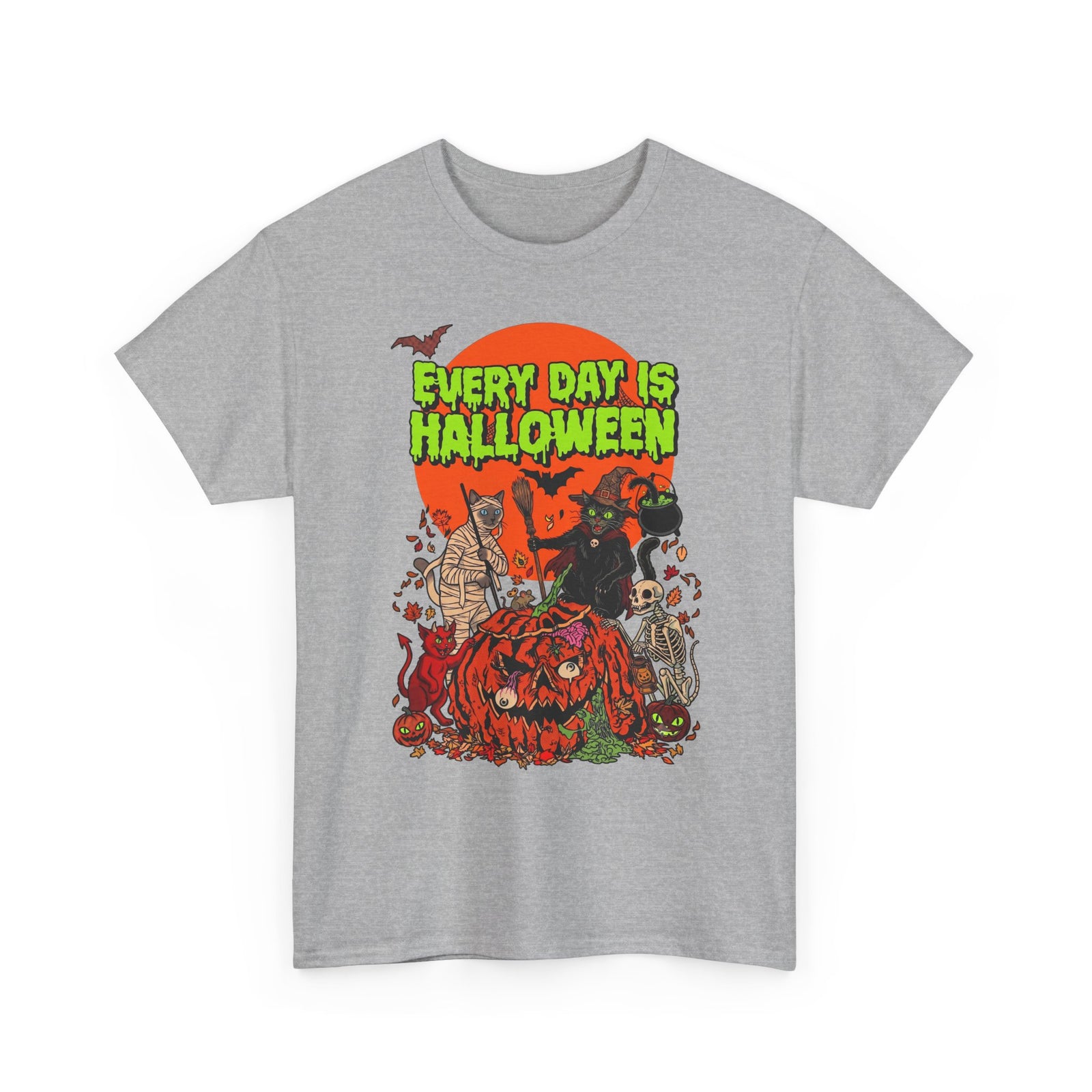 Every Day Is Halloween Cats T-Shirt — Spooky Monster Felines Tee