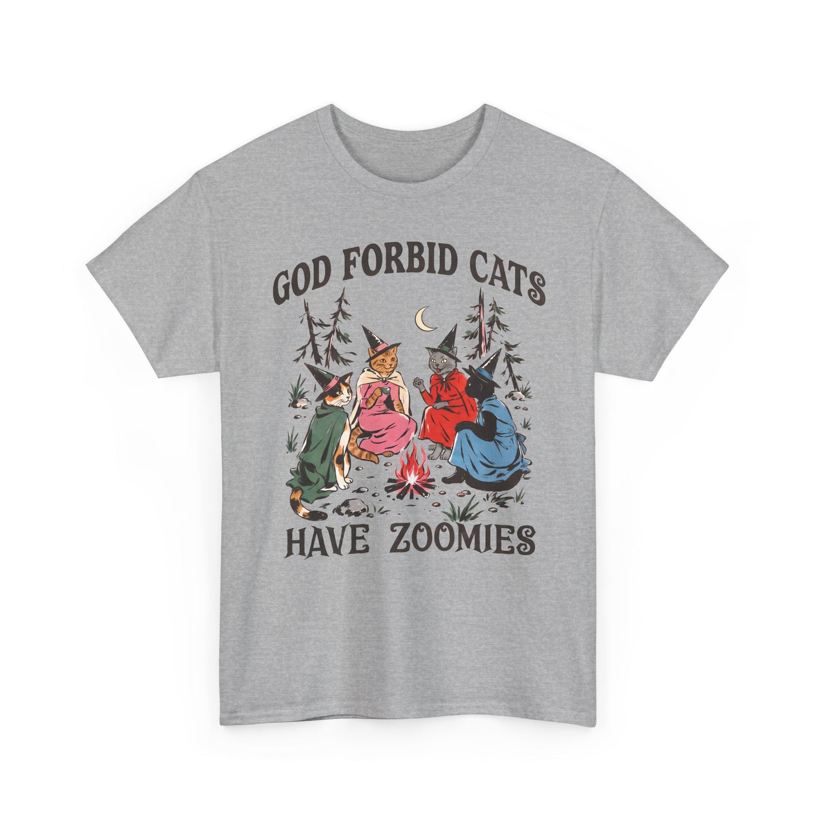God Forbid Cats Have Zoomies Witch Coven Shirt — Funny Vintage Cat T-Shirt