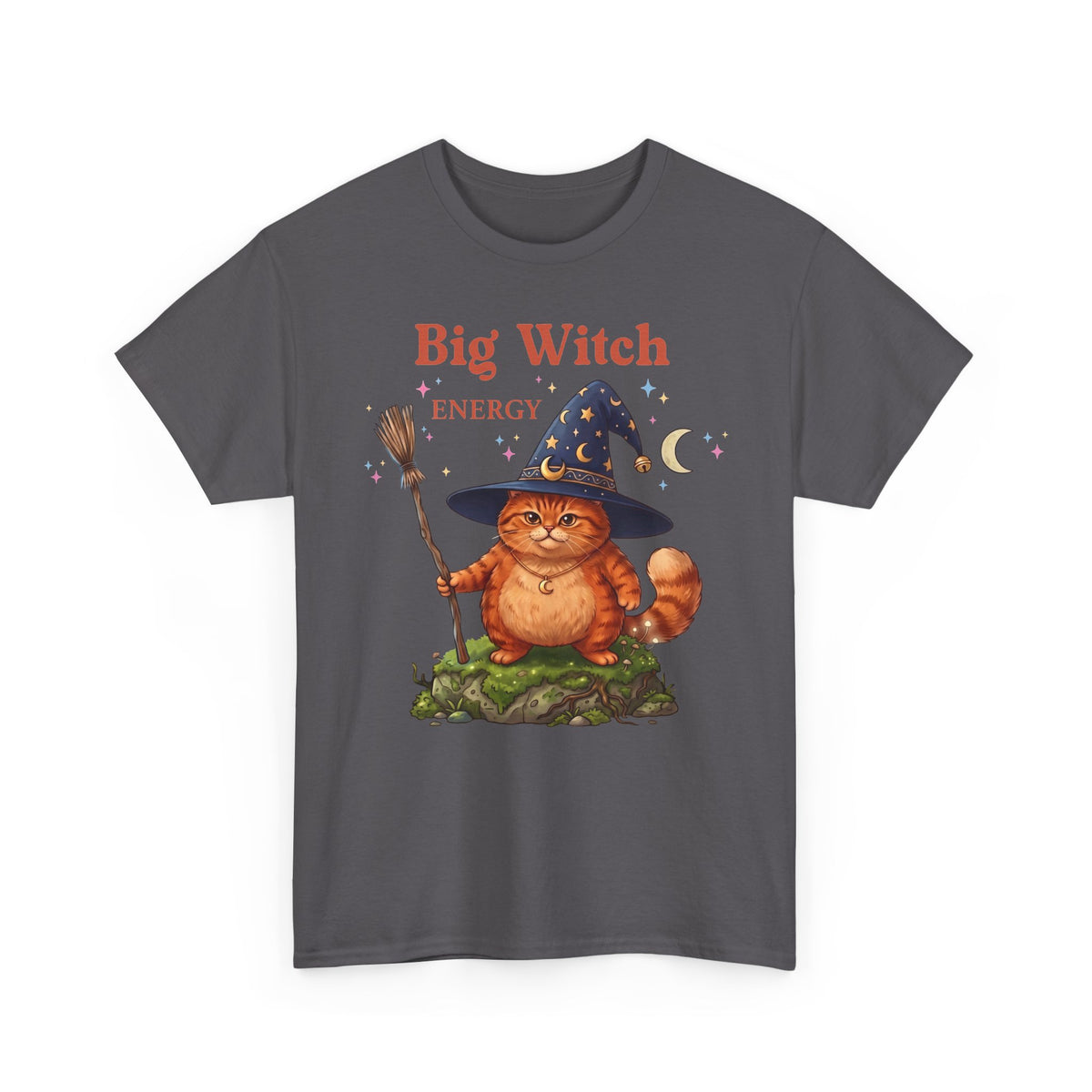 Big Witch Energy Orange Tabby Cat — Whimsical Witchy Artwork