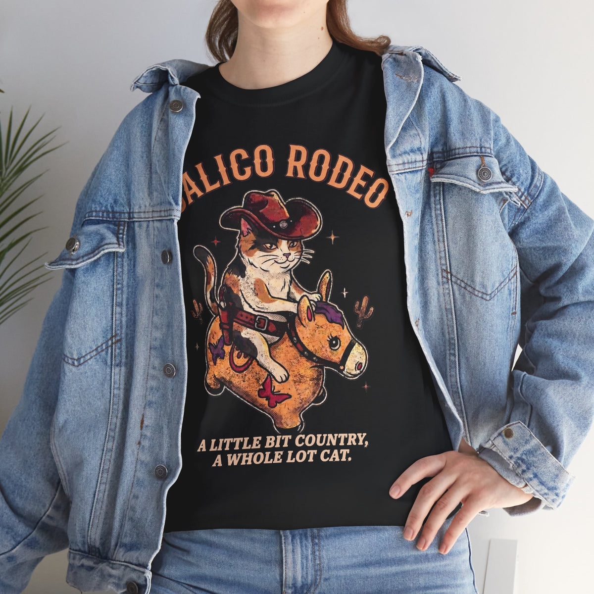 Calico Rodeo Cowgirl Cat Shirt — Funny Country Western Cat T-Shirt