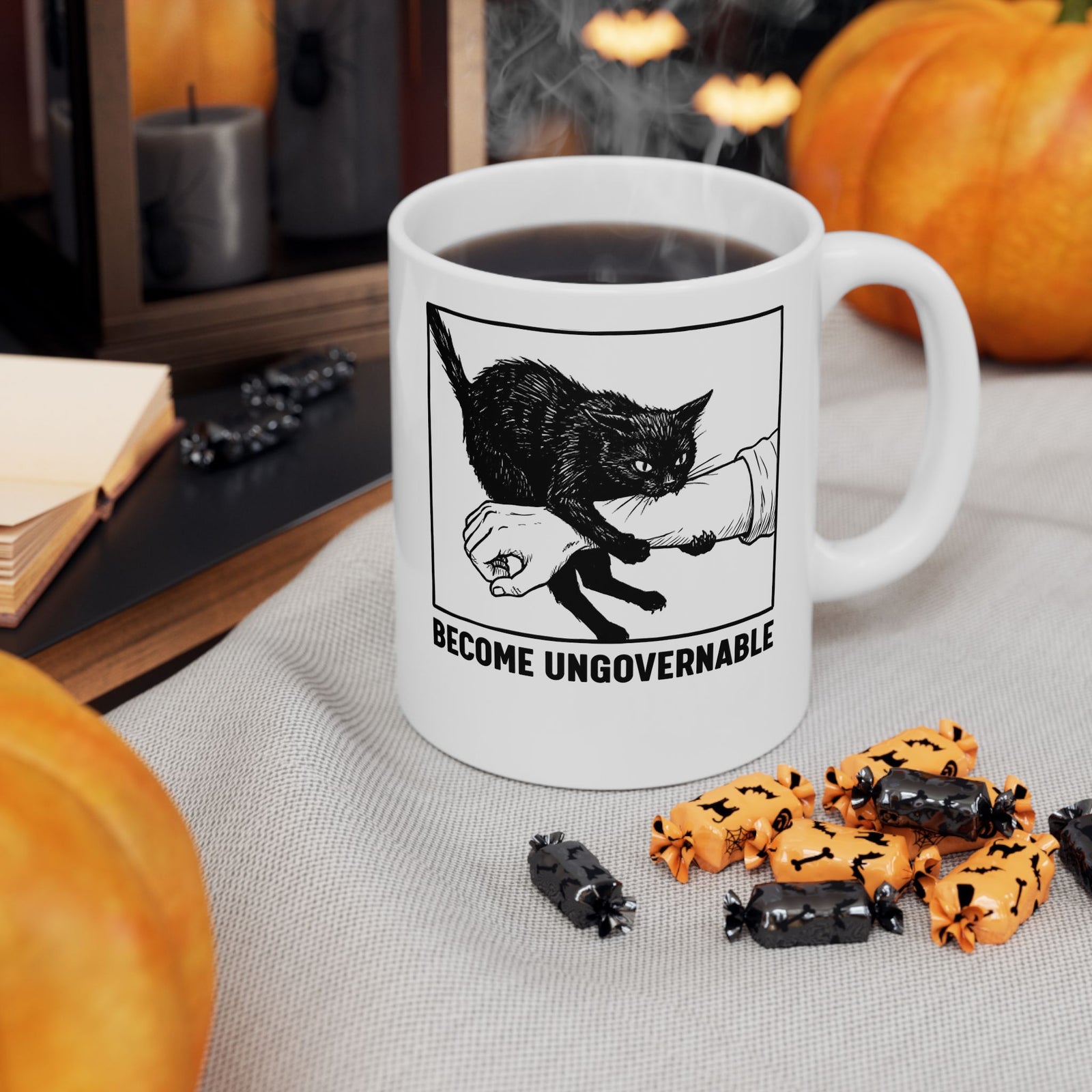 Become Ungovernable Cat Ceramic Mug
