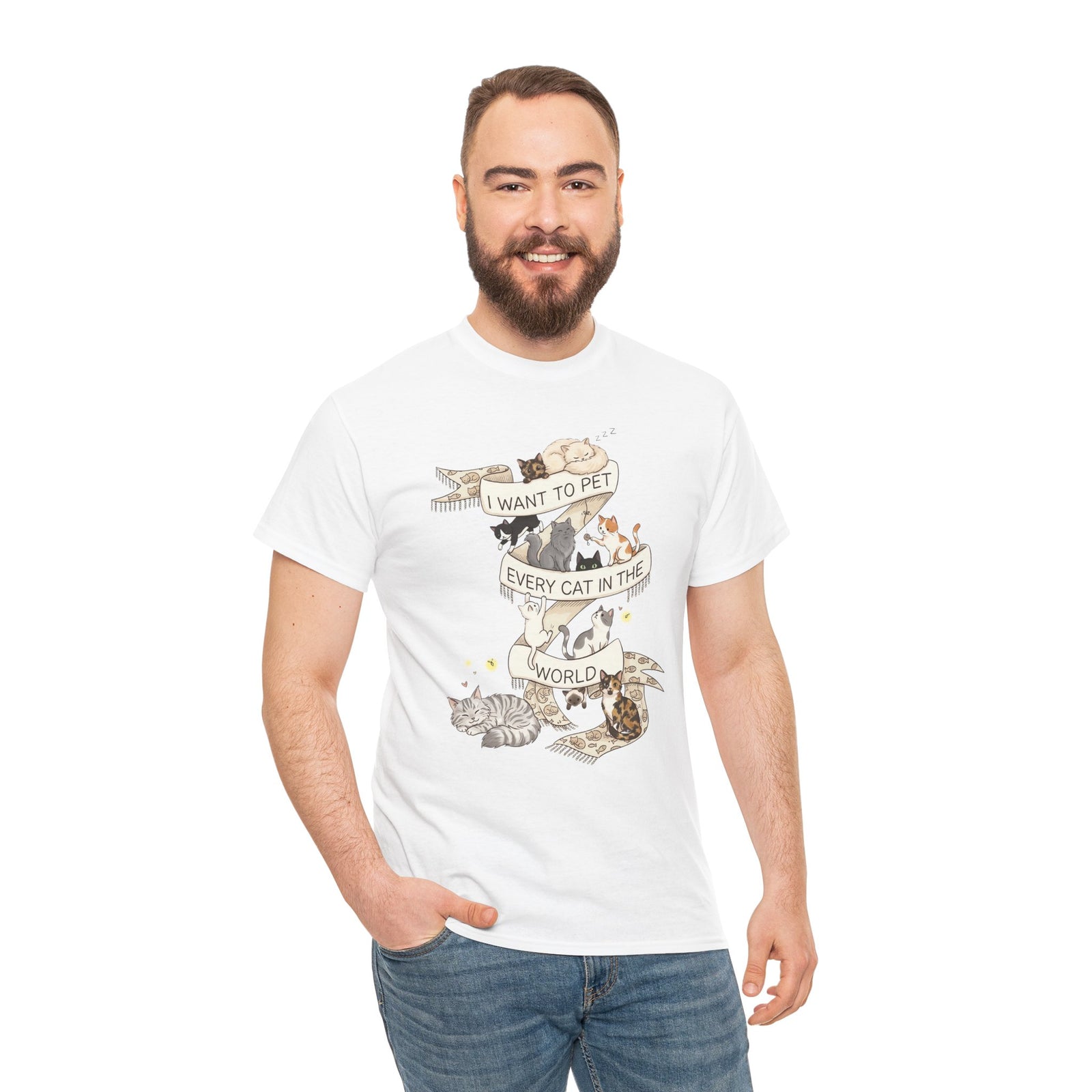 I Want to Pet Every Cat in the World T-Shirt — Cat Lover Tee