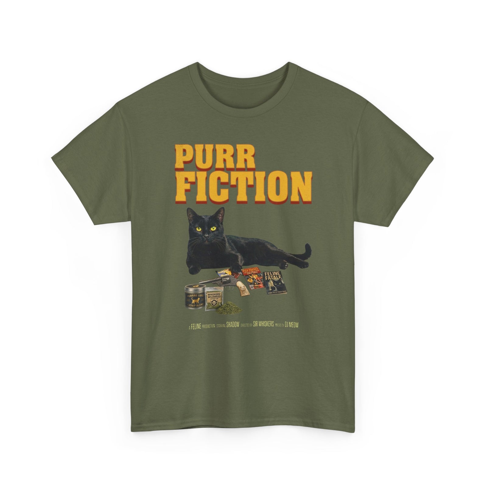 Purr Fiction Cat Parody T-Shirt