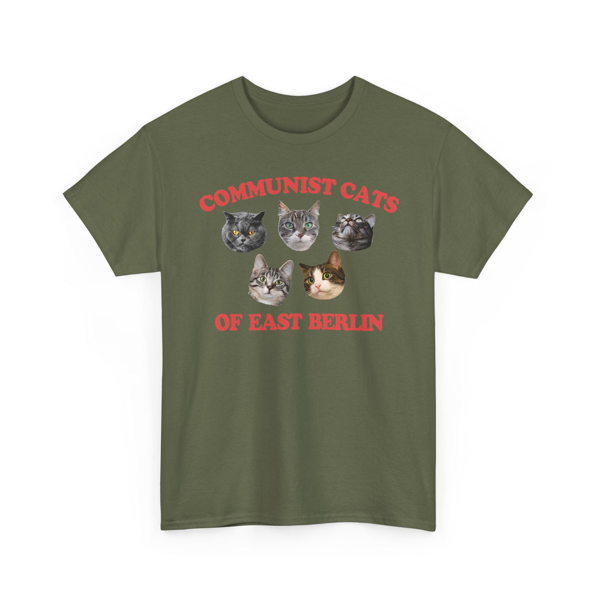 Communist Cats of East Berlin T-Shirt — Retro Socialist Cat Tee