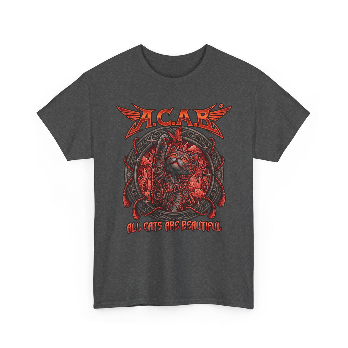 ACAB All Cats Are Beautiful T-Shirt — Heavy Metal Punk Feline Graphic Tee