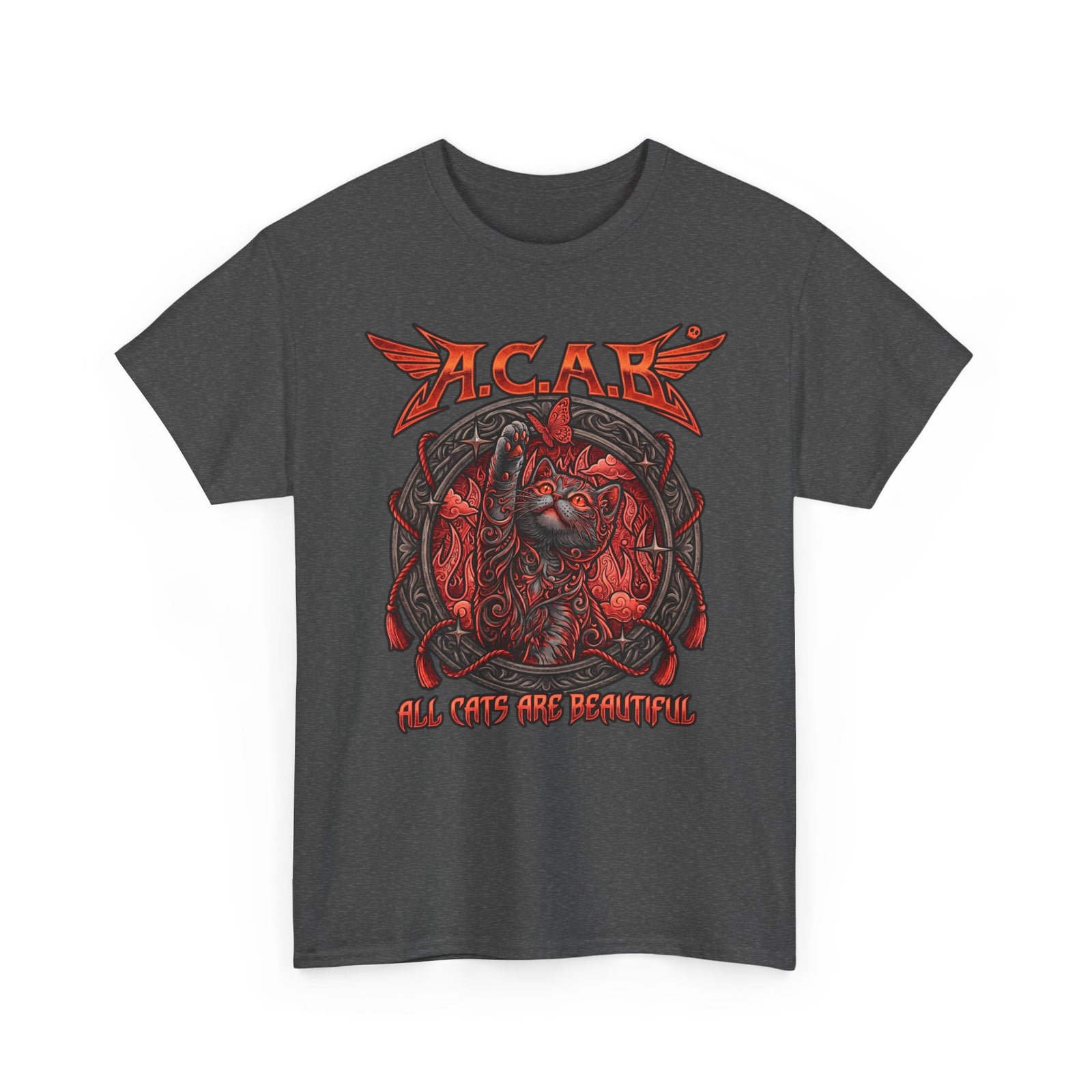 ACAB All Cats Are Beautiful T-Shirt — Heavy Metal Punk Feline Graphic Tee