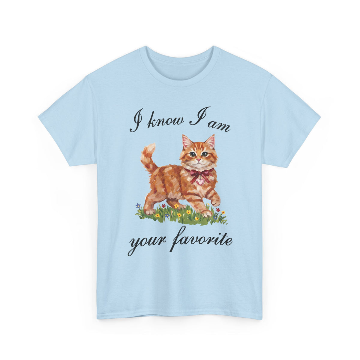 I Know I Am Your Favorite T-Shirt — Funny Sassy Orange Cat Tee