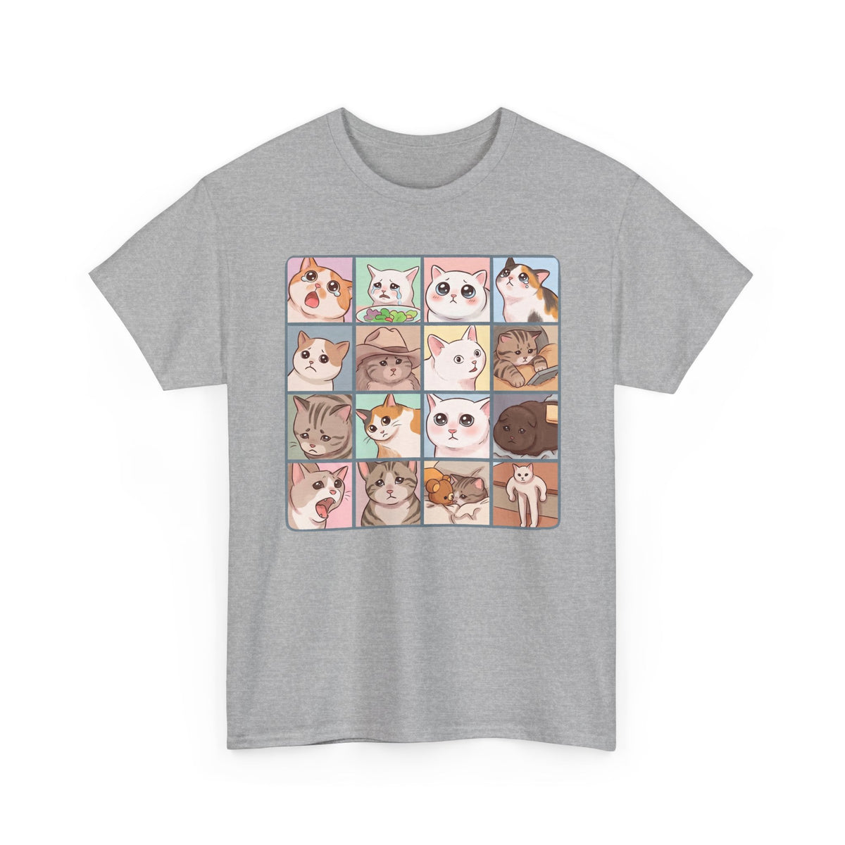 Cat Reactions Tee Funny Cat Memes T-Shirt