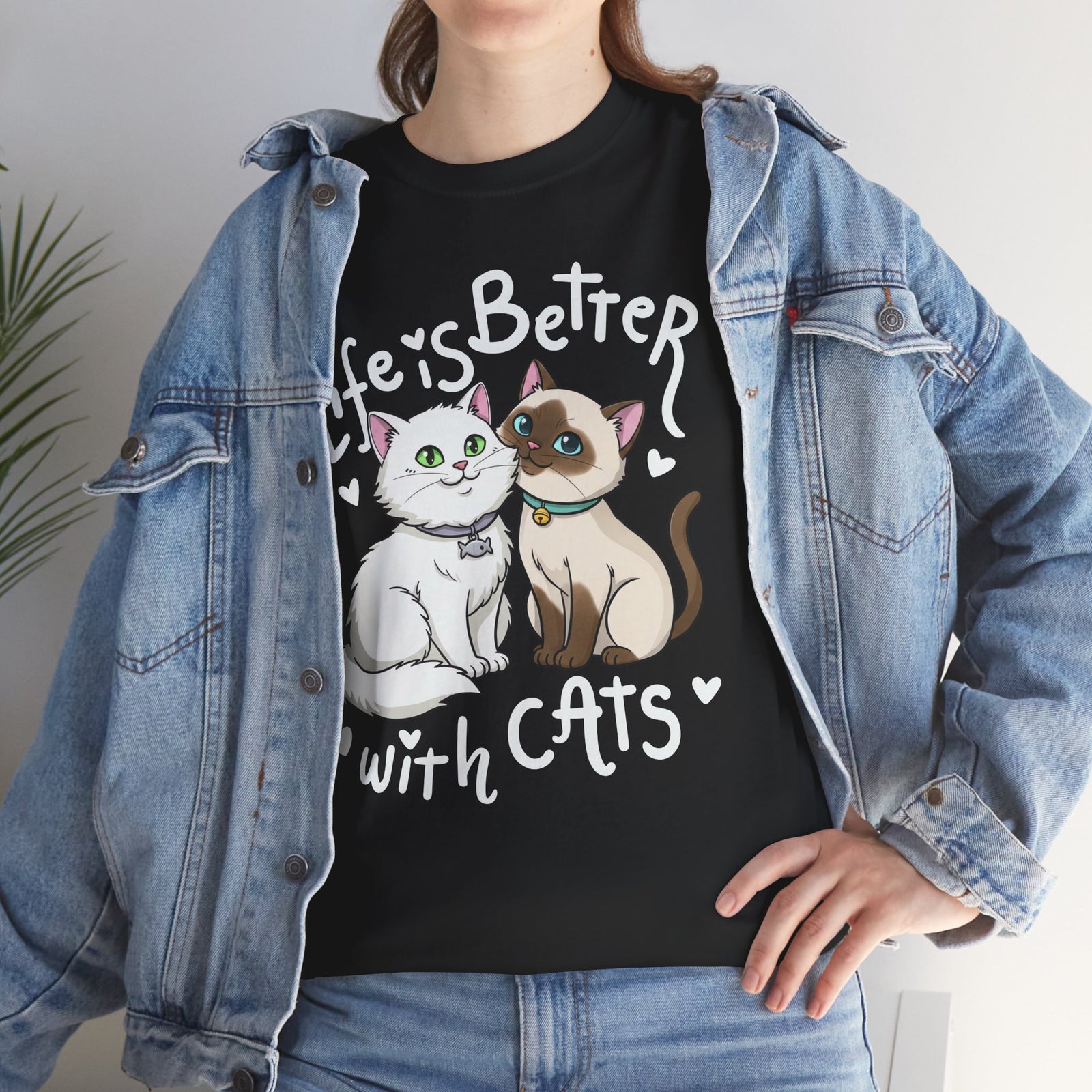 Life is Better with Cats T-Shirt - Cute Cat Lover Gift Shirt