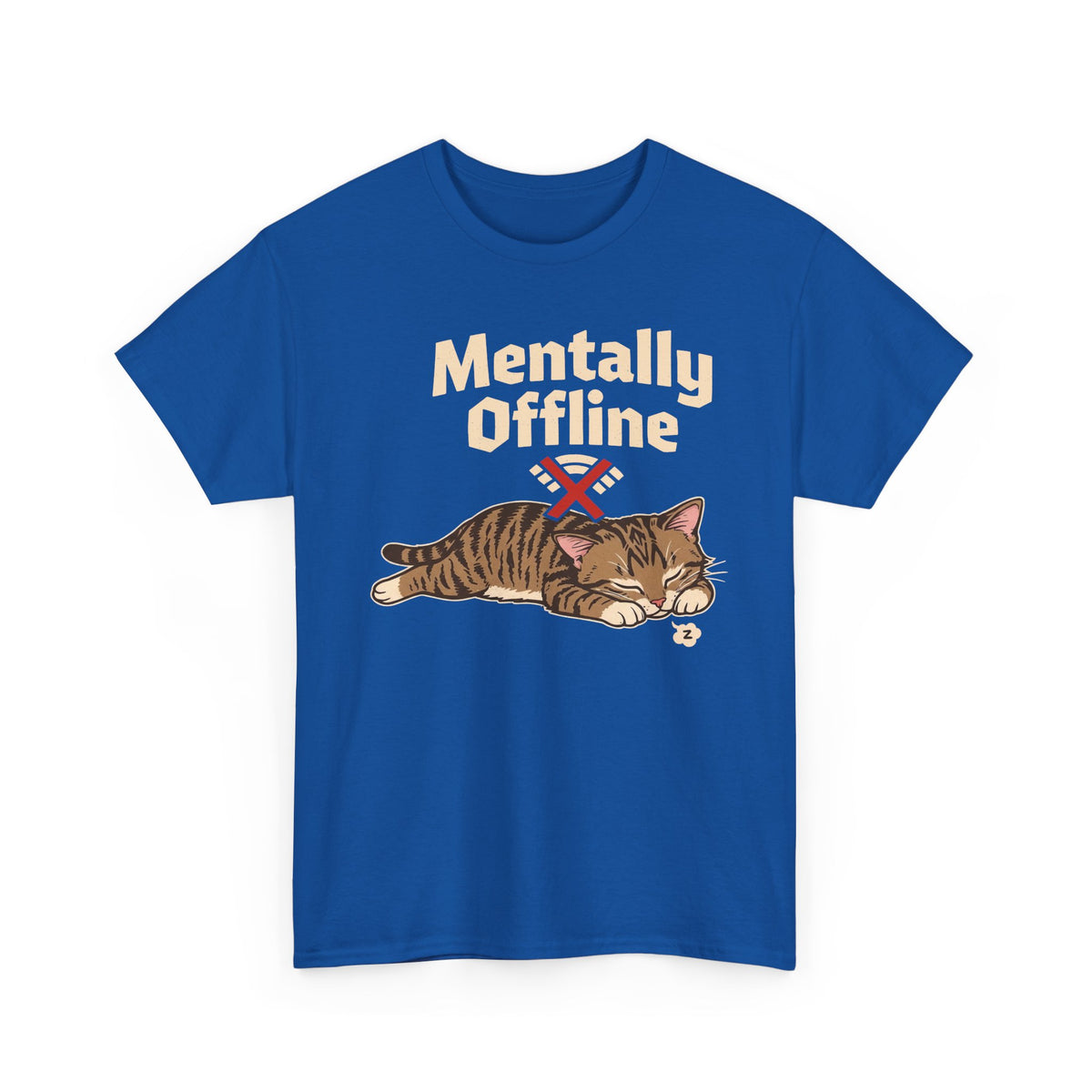 Lazy Cat 'Mentally Offline' T-Shirt