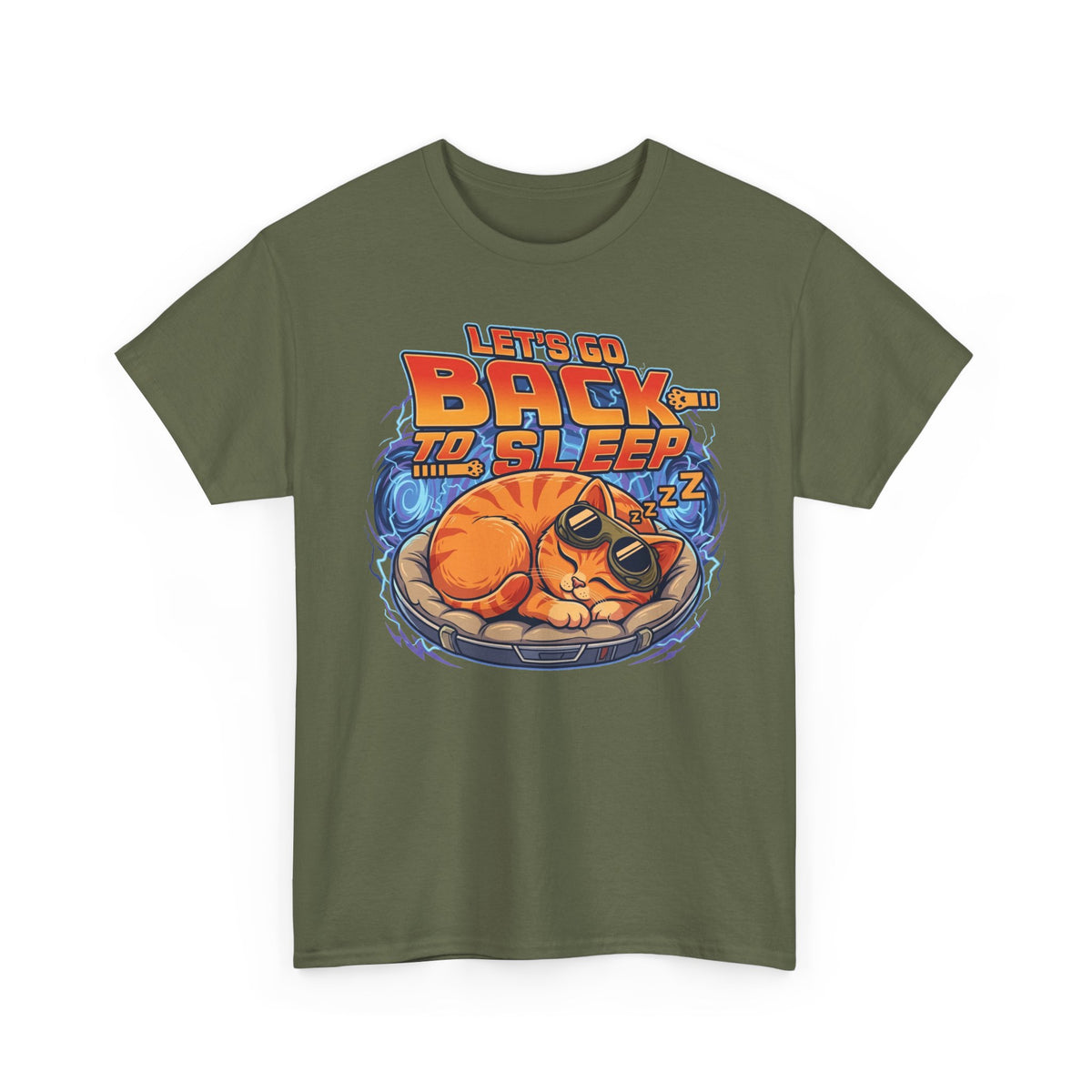 Back to Sleep Cat T-Shirt — Retro Sleepy Cat Graphic Tee
