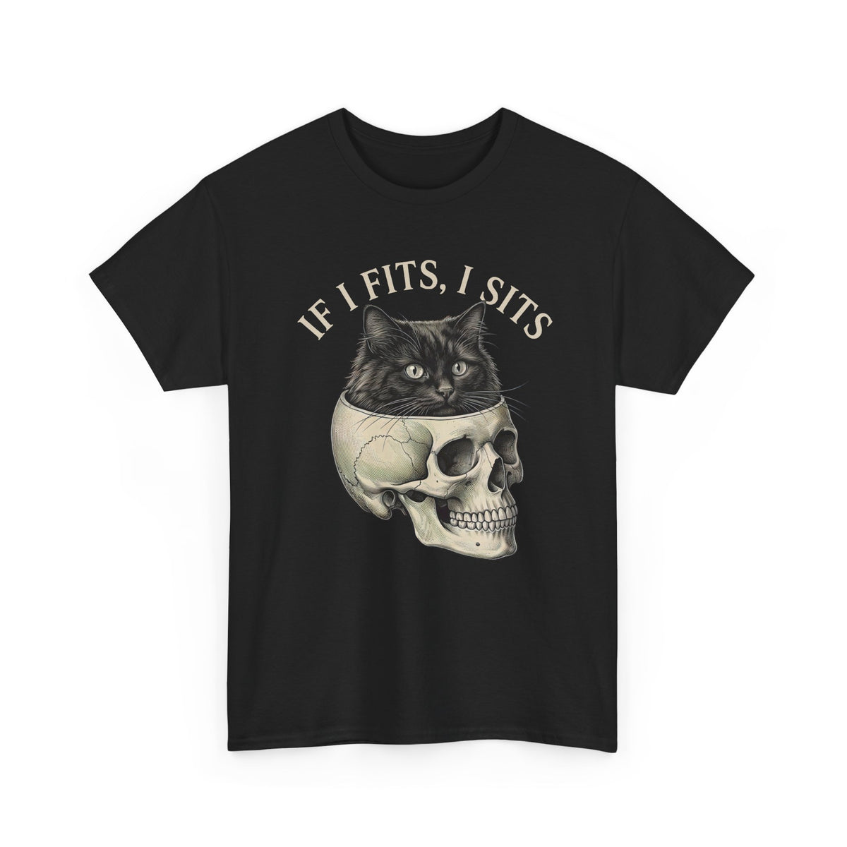 Cat 'If I Fits I Sits' T-Shirt