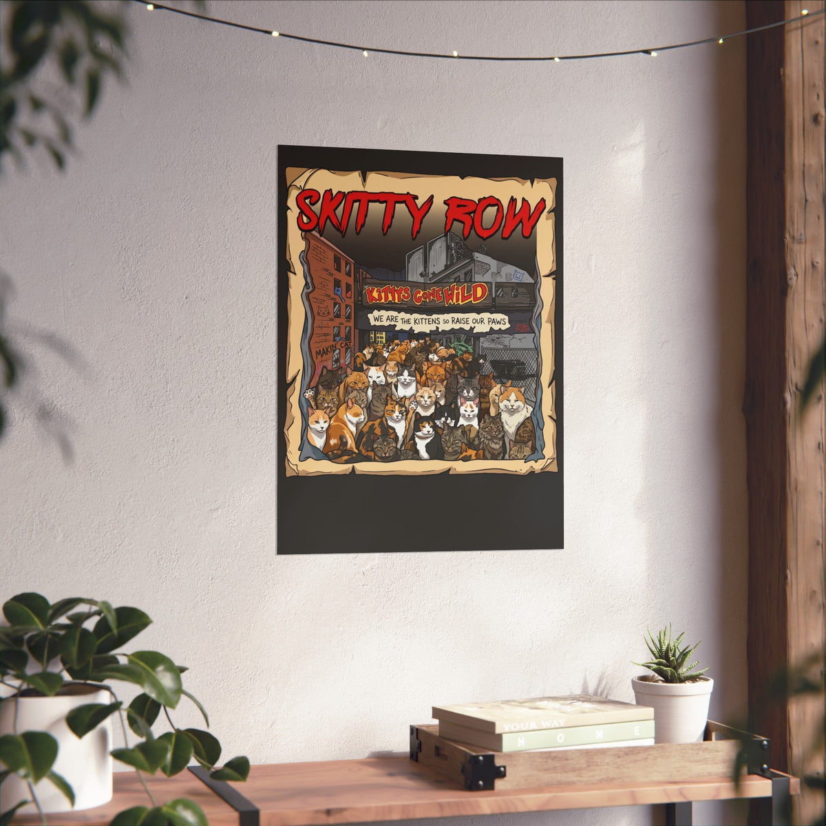 Skitty Row Cat Parody Poster