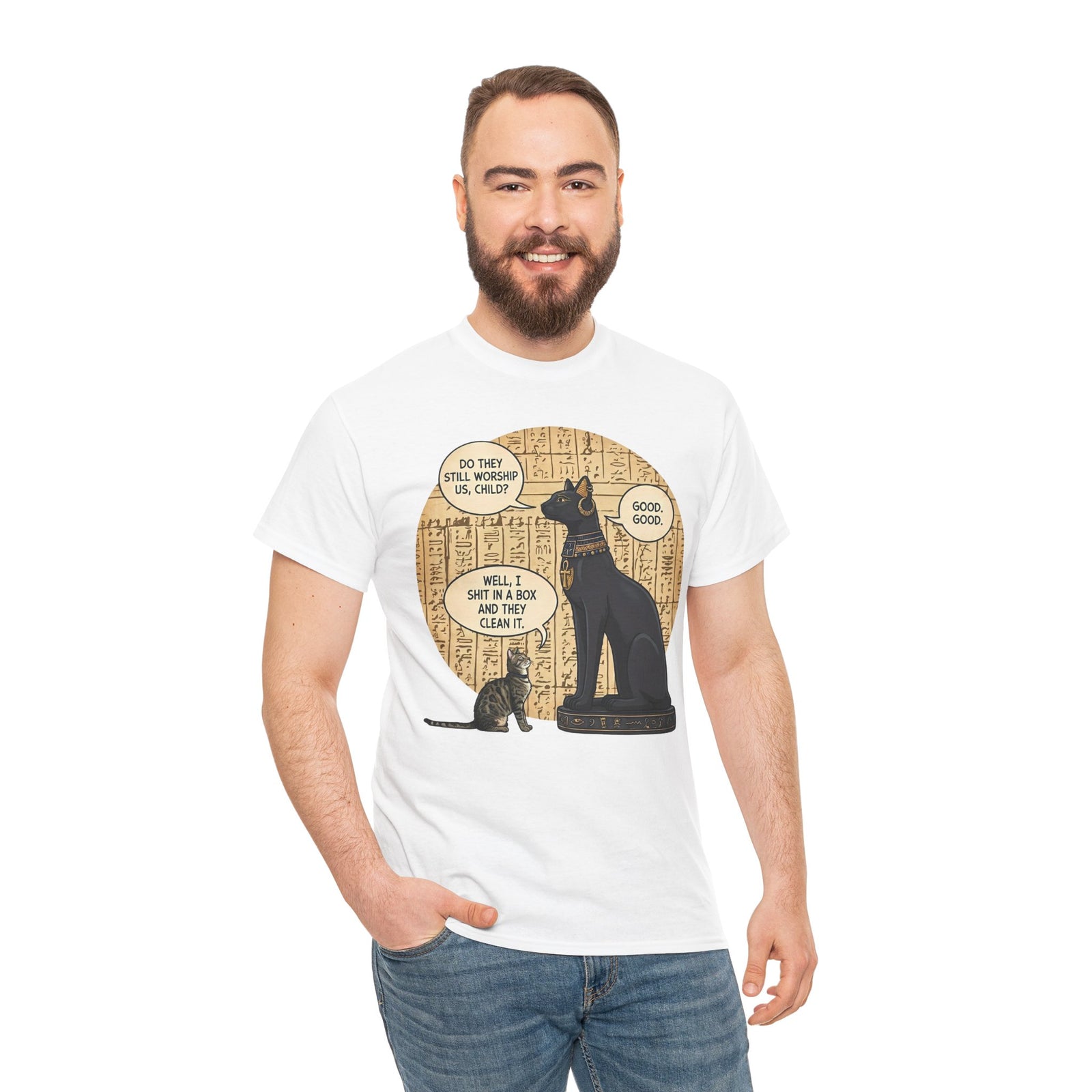 Do People Still Worship Cats? Funny T-Shirt — Novelty Cat Lover Tee