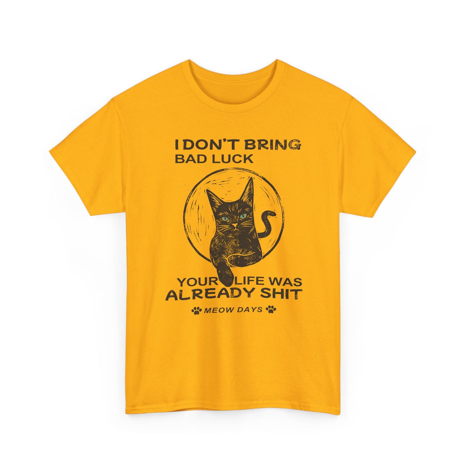 Black Cats Don't Bring Bad Luck T-Shirt — Cute Witchy Cat Tee for Cat Lovers