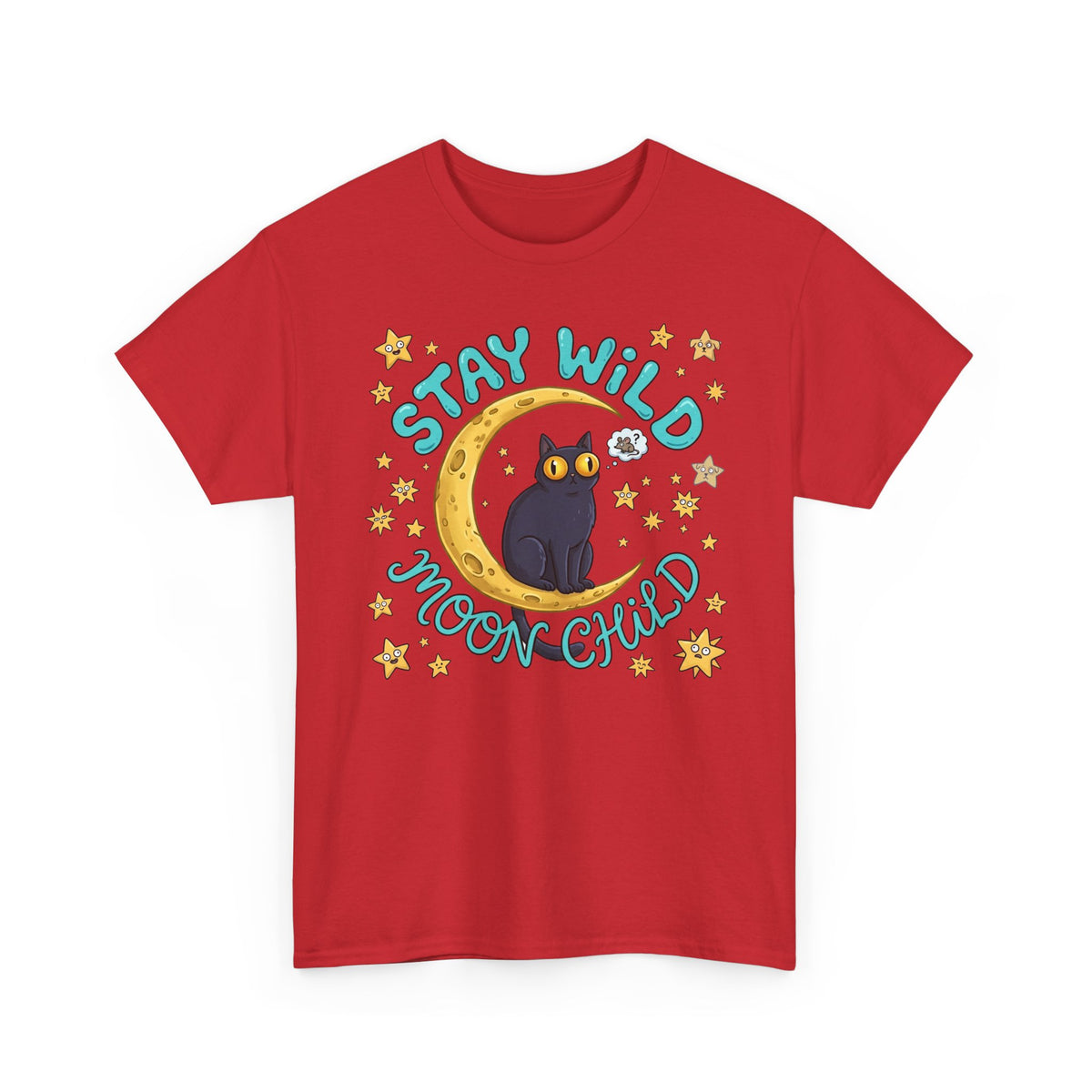 Cat 'Stay Wild Moon Child' T-Shirt