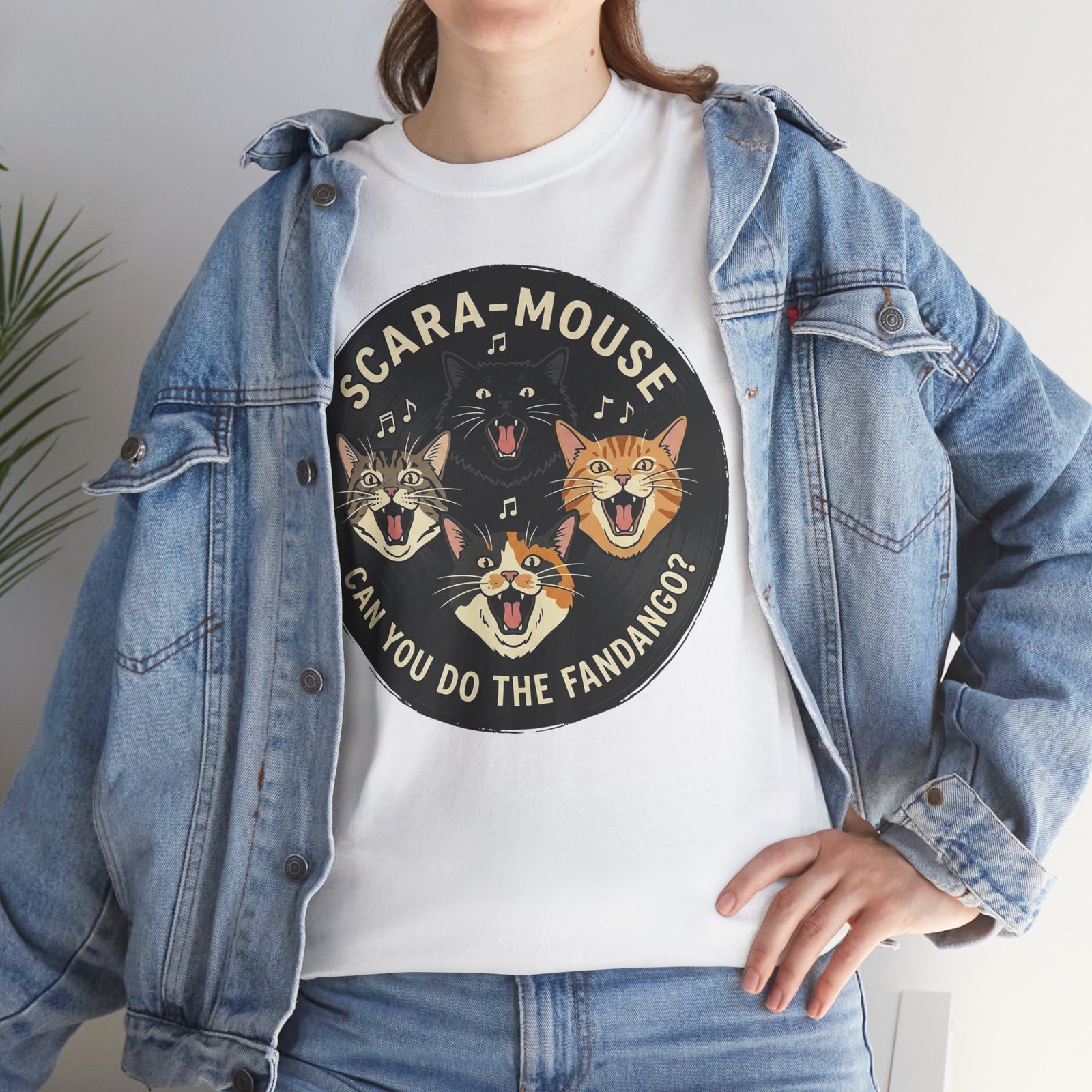 Scaramouse Cat Band Tee “Scara-Mouse: Can You Do the Fandango?” Vintage Rock Cat T-Shirt