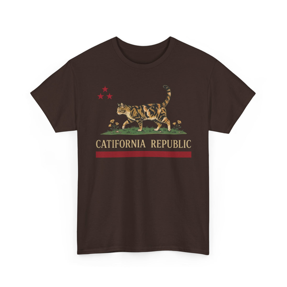 Catifornia Republic Funny Cat T-Shirt — Vintage Cali Cat Graphic Tee