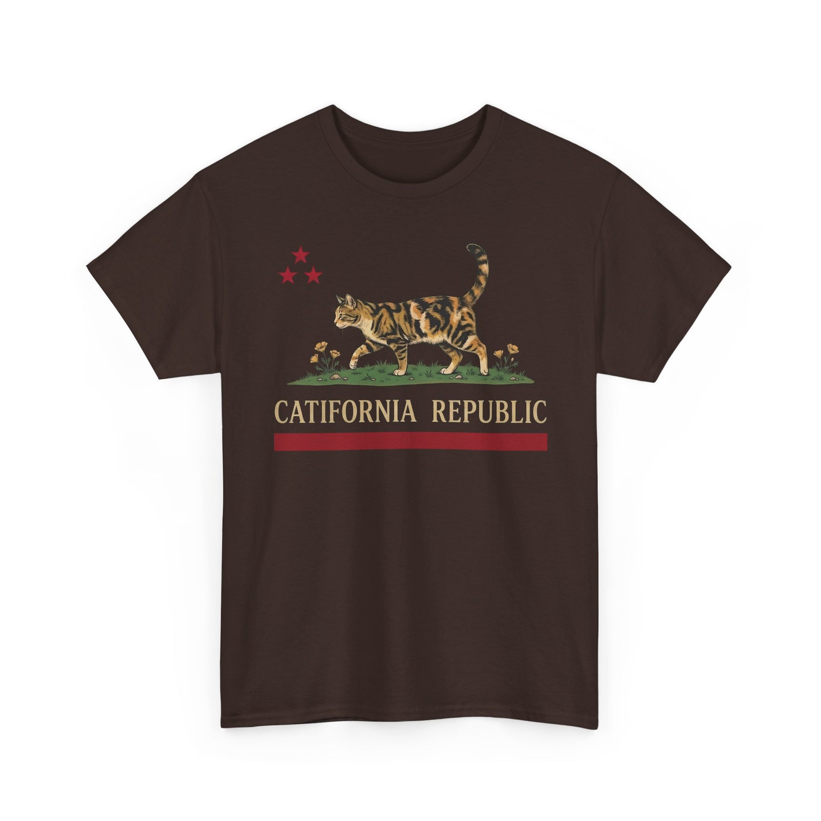 Catifornia Republic Funny Cat T-Shirt — Vintage Cali Cat Graphic Tee