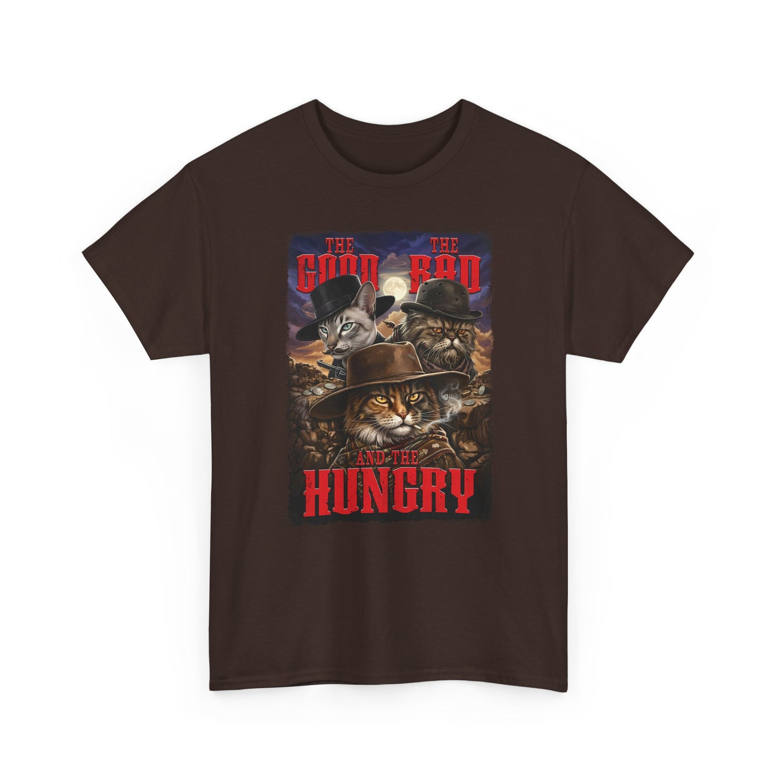 The Good The Bad The Hungry — Cat Parody T-Shirt