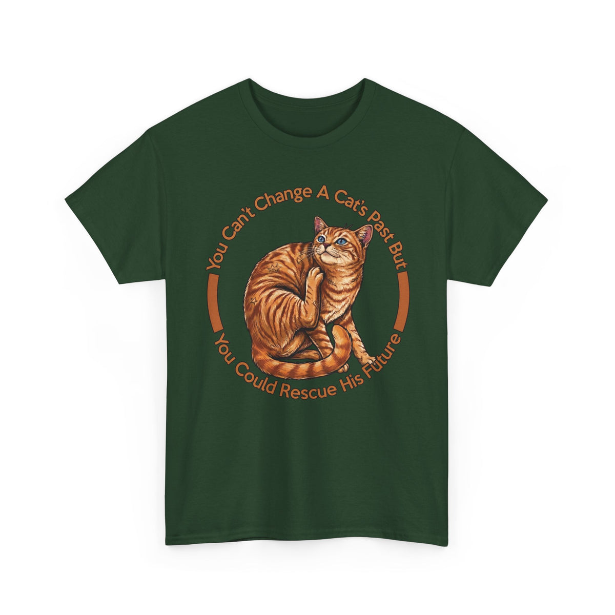 Rescue Cat T-Shirt — You Can't Change A Cat's Past Adoption Tee