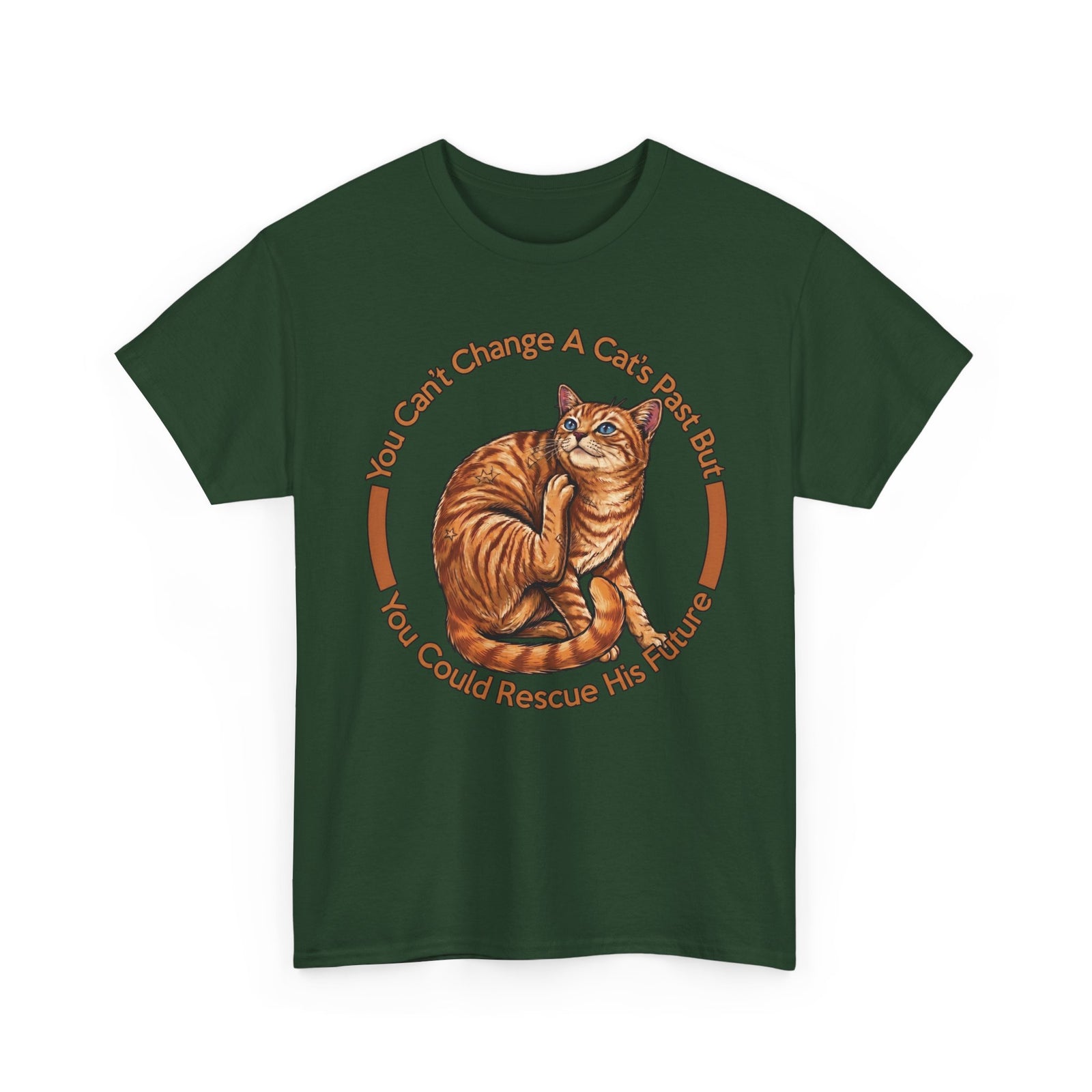 Rescue Cat T-Shirt — You Can't Change A Cat's Past Adoption Tee