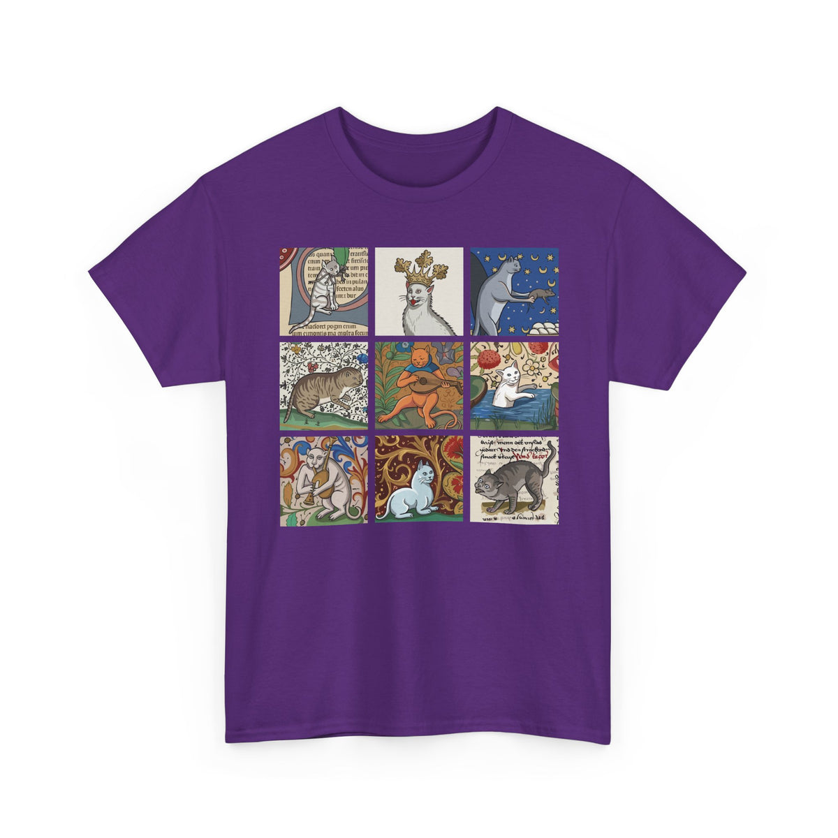 Medieval Cats T-Shirt — Vintage Heraldic Cat Design
