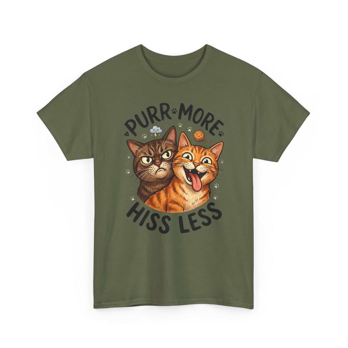 Purr More Hiss Less Cat T-Shirt