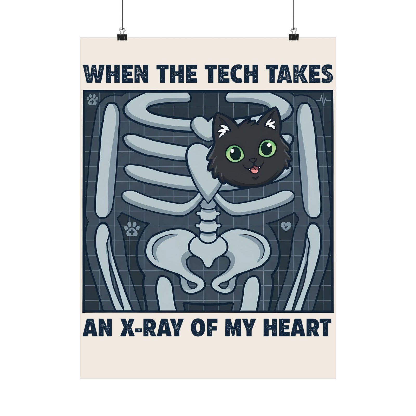 MY HEART IS 100% CAT Poster — Cat Lover Poster