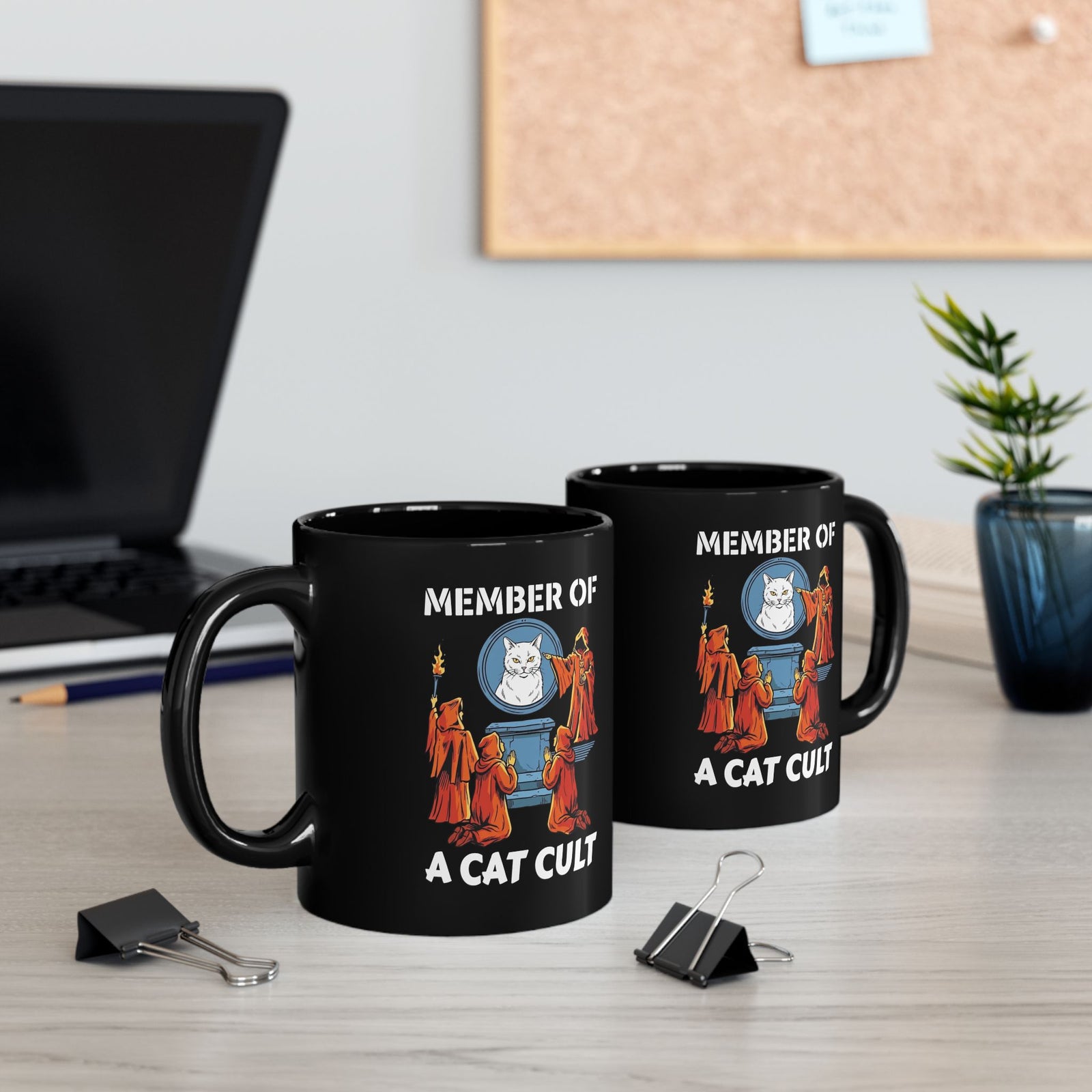 Member of a Cat Cult Black Mug — Funny Cat Lover Mug