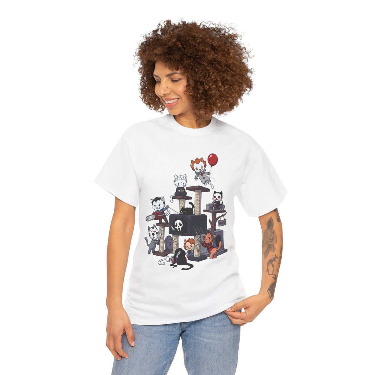 Horror Movie Cats T‑Shirt — Cute Creepy Kitty Playground