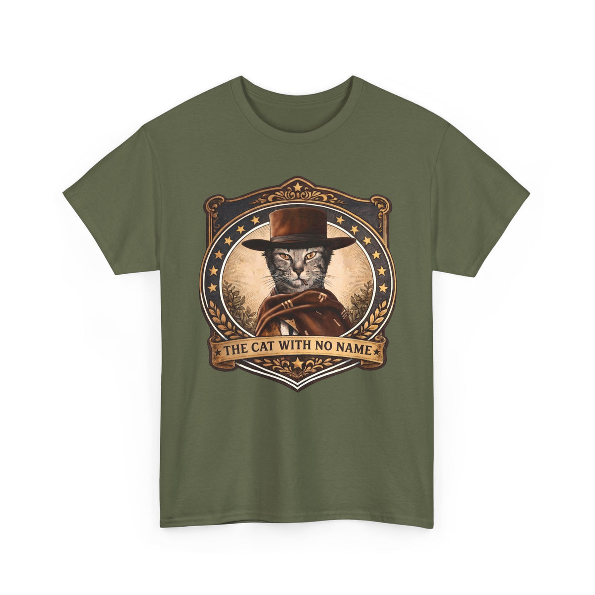 The Cat With No Name T-Shirt — Western Cowboy Cat Parody Tee