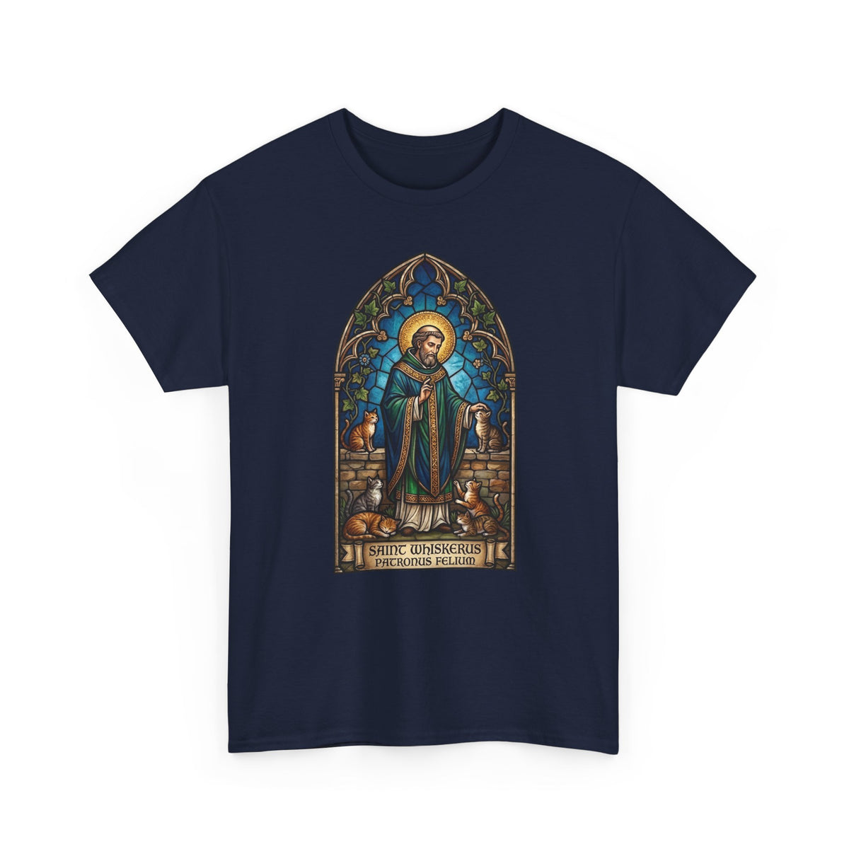 Patronus Felium 'Saint Whiskerus' T-Shirt