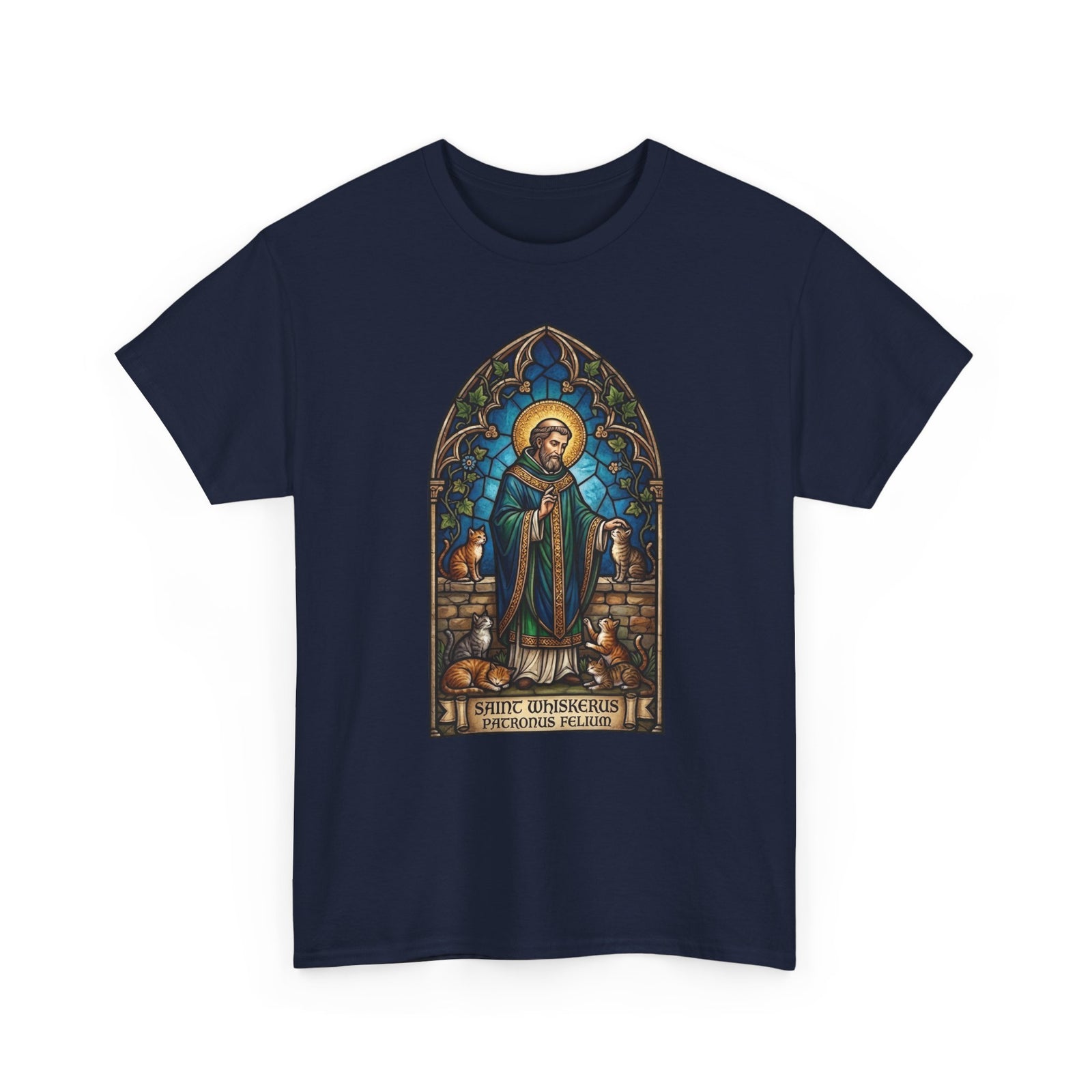 Patronus Felium 'Saint Whiskerus' T-Shirt