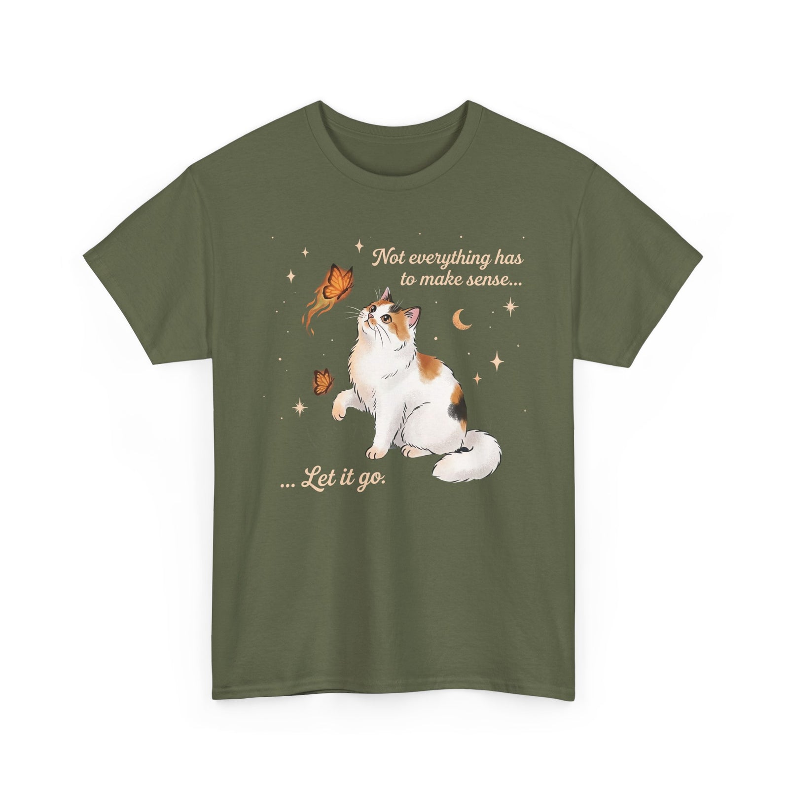 Vintage Whimsical Cat T-Shirt — Spiritual Quote Graphic Tee