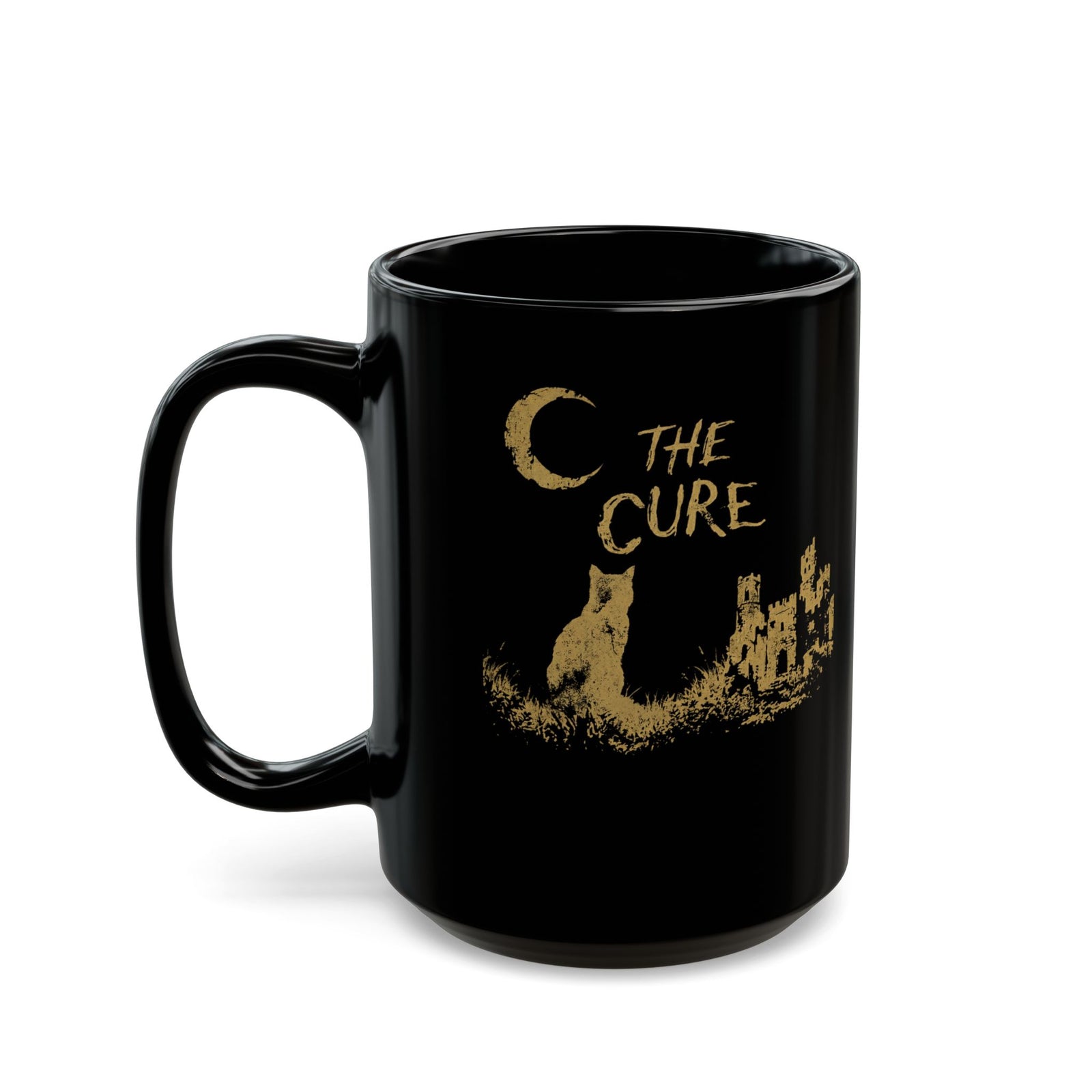 Goth Cat Lover Black Mug — Goth Aesthetic Cat Mug
