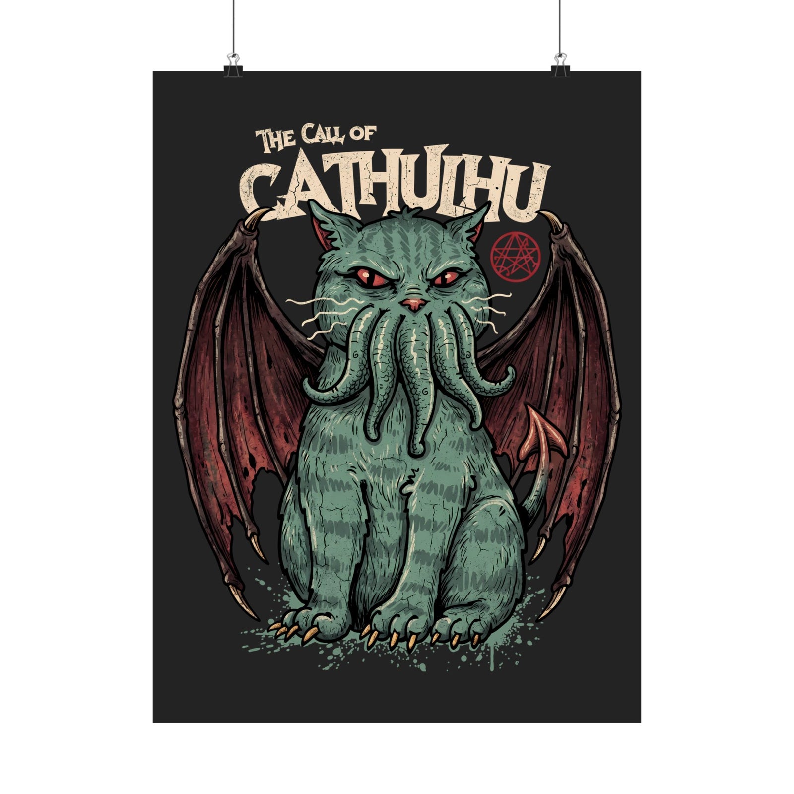 The Call of Cathulhu Poster — Dark Gothic Creepy Cute Wall Art