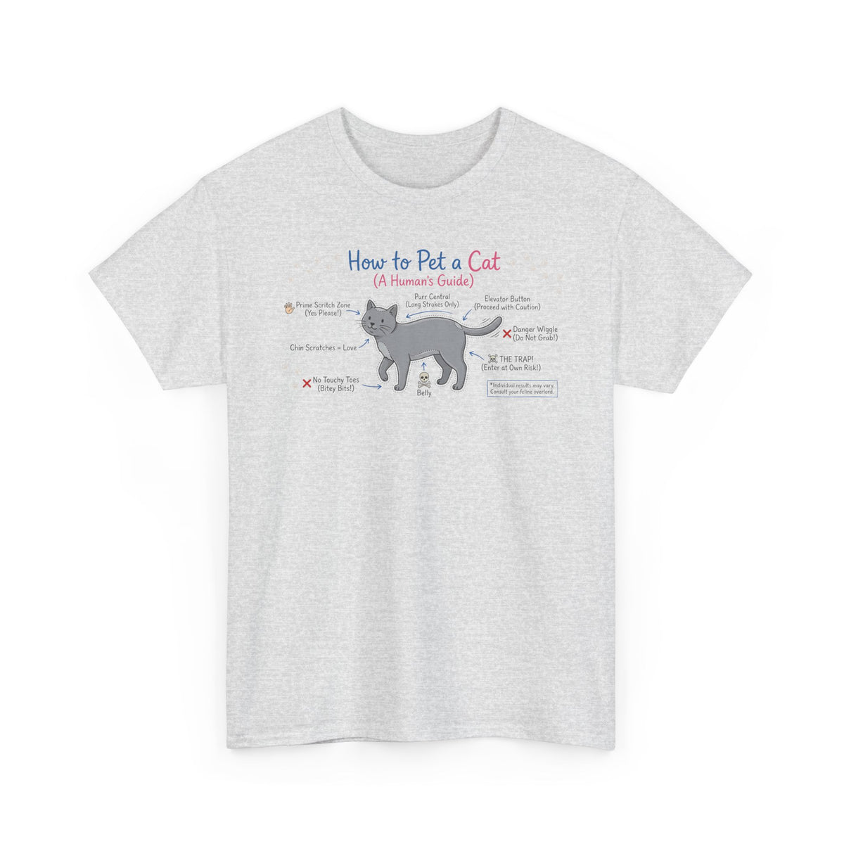 How To Pet A Cat T-Shirt — Funny Cat Care Tee for Cat Lovers