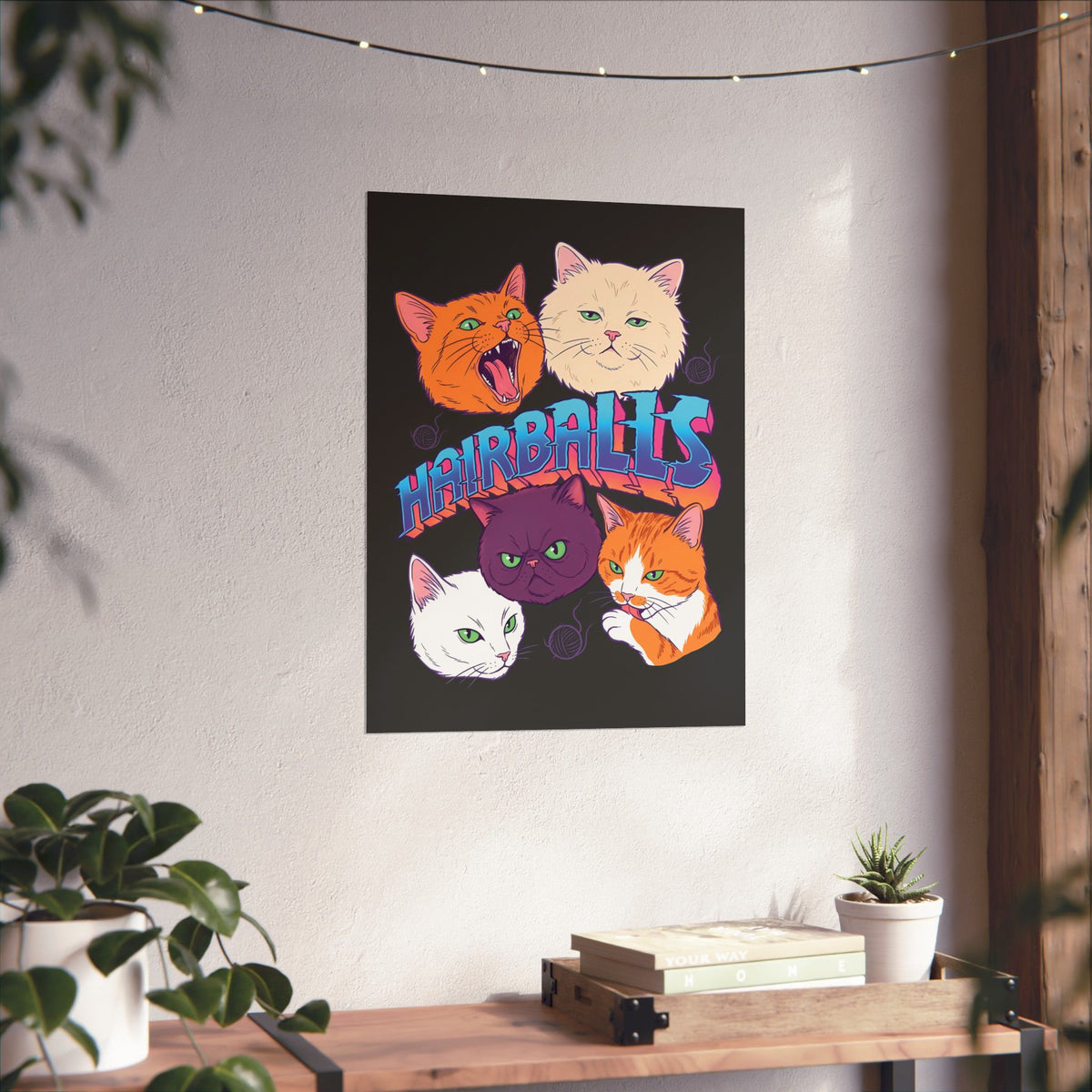Cats Hairballs Poster — Funny Cat Lover Poster
