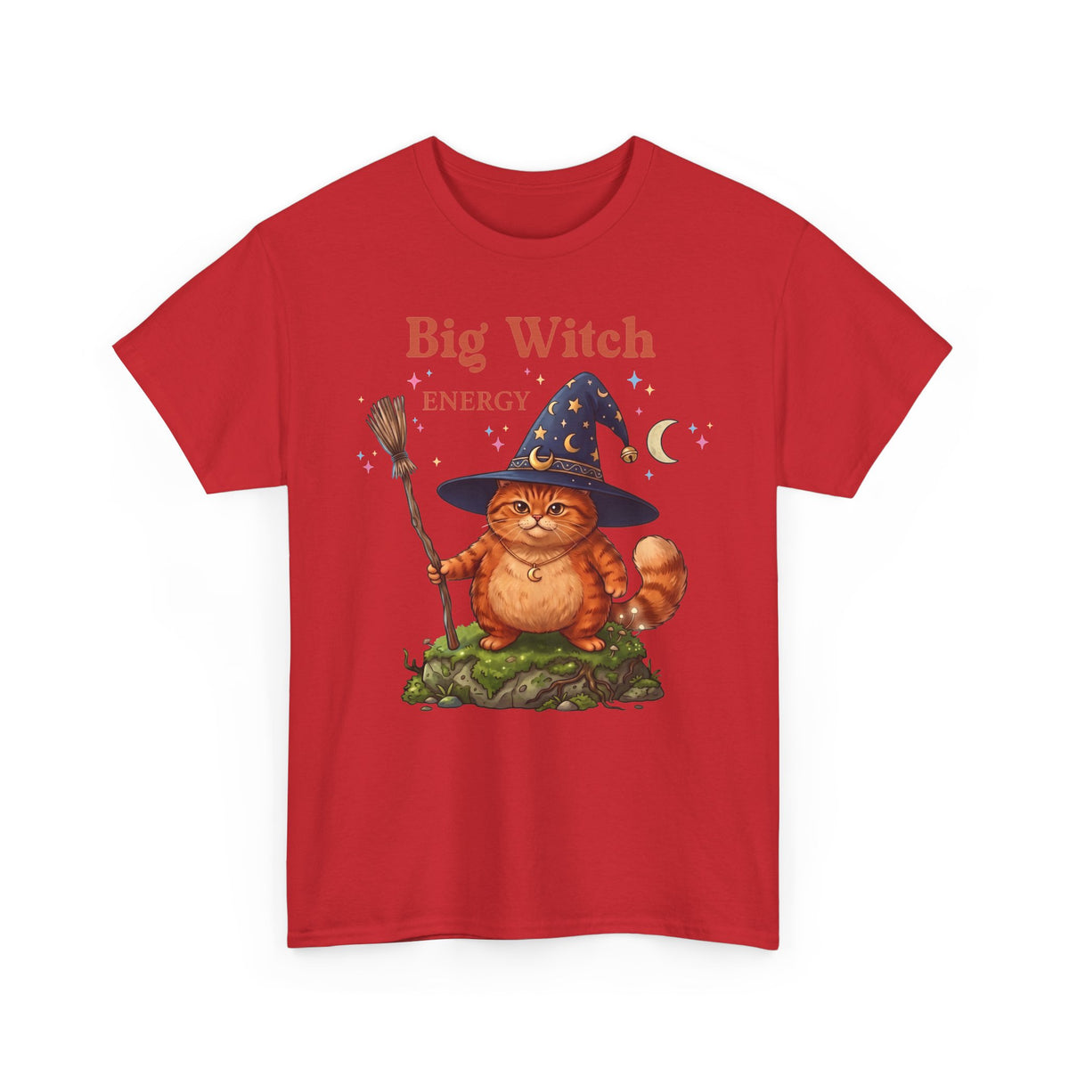 Big Witch Energy Orange Tabby Cat — Whimsical Witchy Artwork